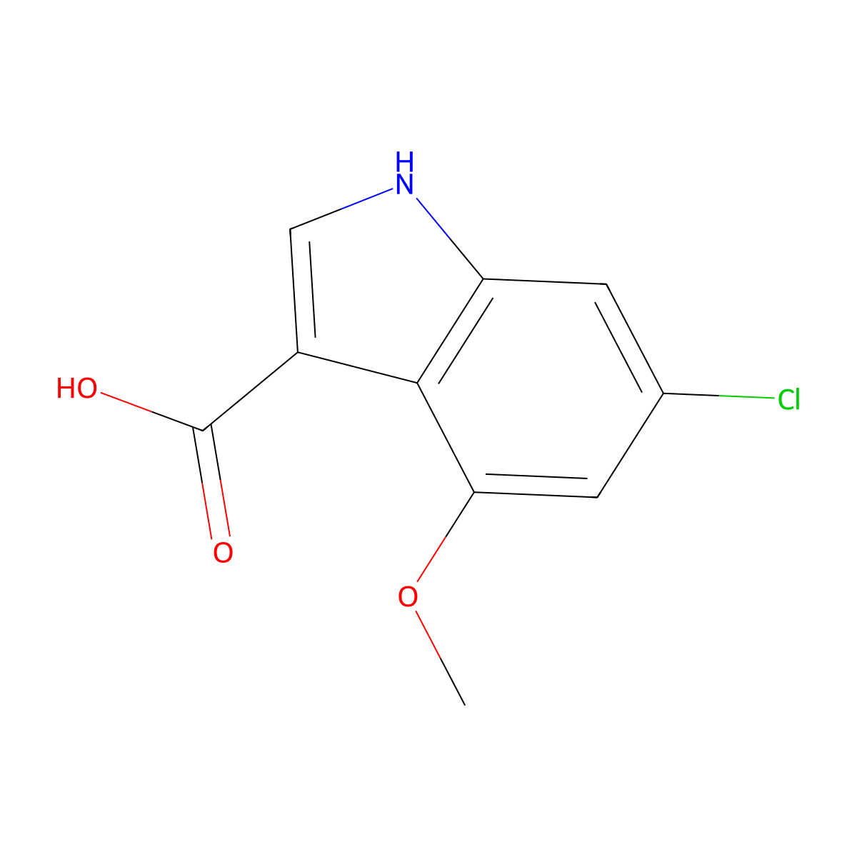 6-Chloro-4-methoxyindole-3-carboxylic acid molecular structure, CAS 1352394-42-3