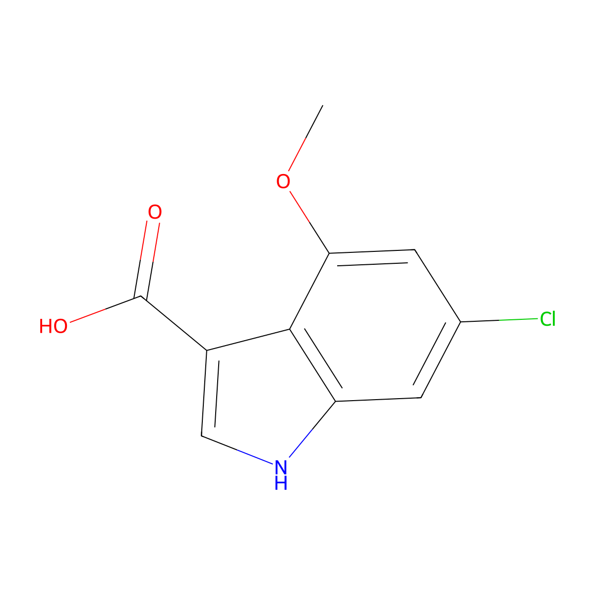 6-Chloro-4-methoxyindole-3-carboxylic acid molecular structure, CAS 1352394-42-3