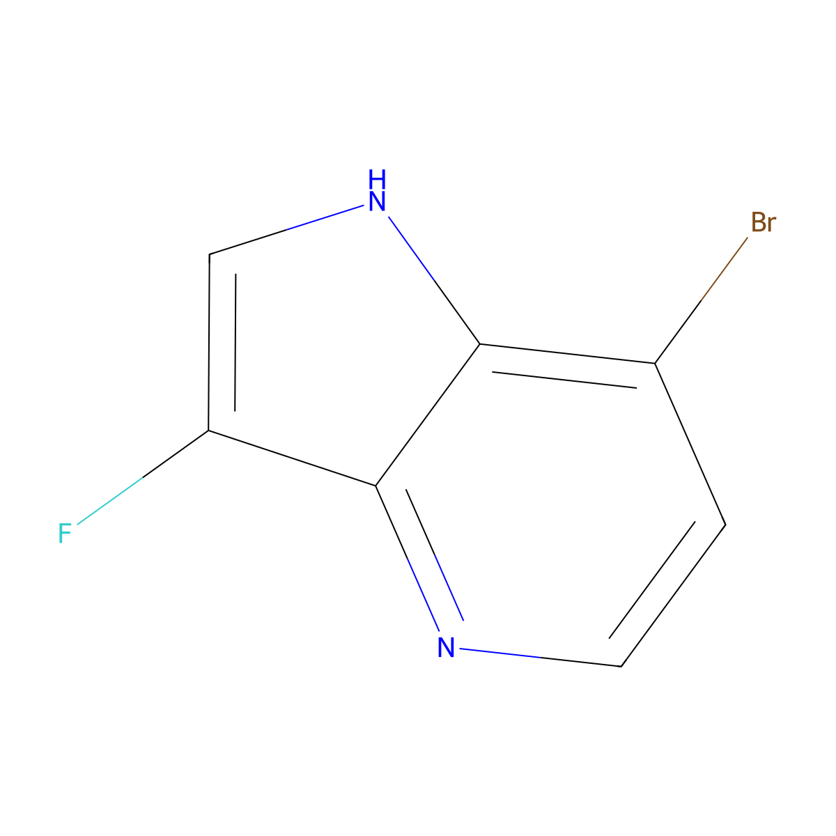 7-Bromo-3-fluoro-1H-pyrrolo[3,2-b]pyridine molecular structure, CAS 1352394-49-0