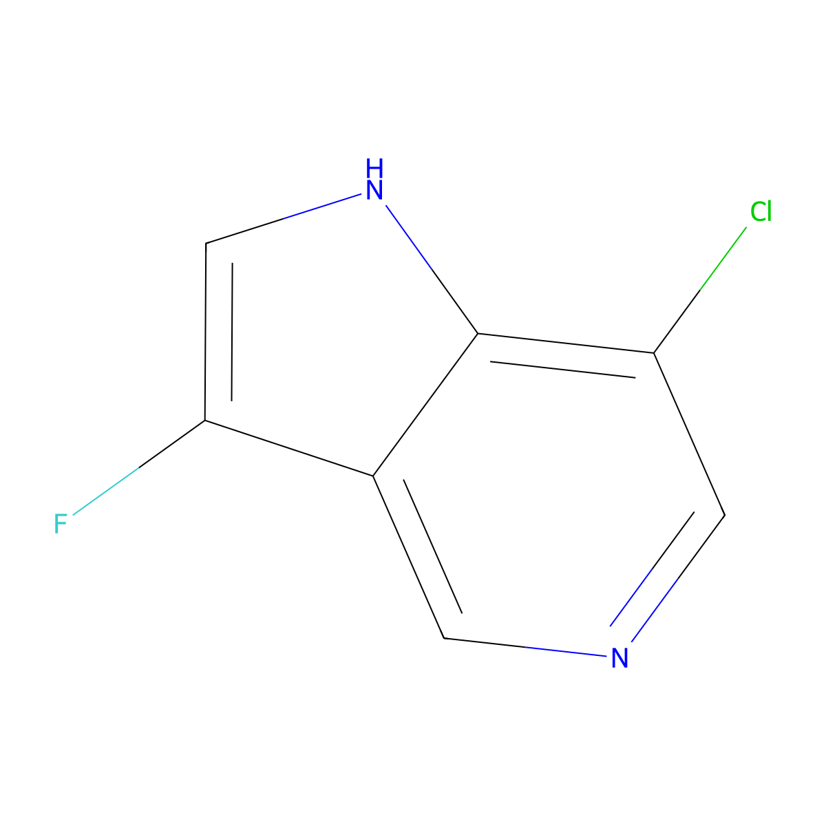 7-Chloro-3-fluoro-1H-pyrrolo[3,2-c]pyridine molecular structure, CAS 1352394-63-8