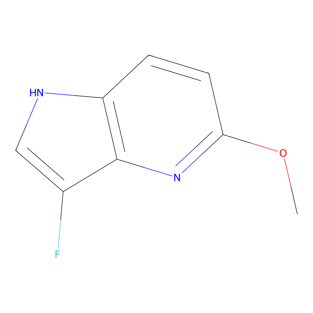 3-Fluoro-5-methoxy-1H-pyrrolo[3,2-b]pyridine molecular structure, CAS 1352394-75-2