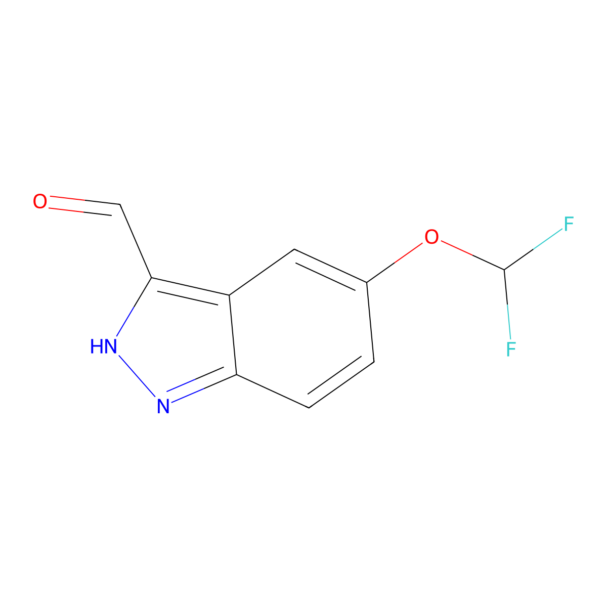 5-(difluoromethoxy)-2H-indazole-3-carbaldehyde molecular structure, CAS 1352394-78-5