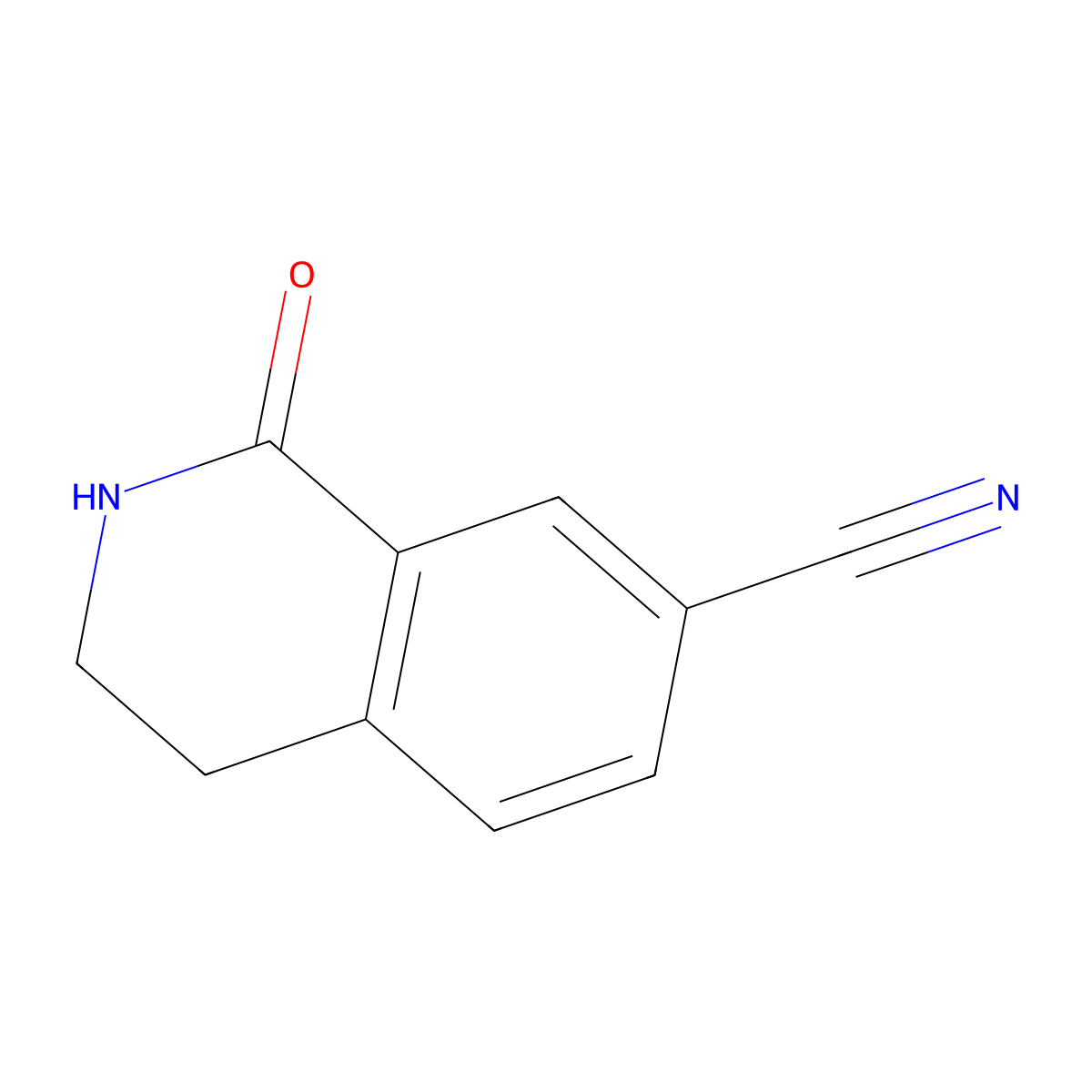 1-Oxo-1,2,3,4-tetrahydroisoquinoline-7-carbonitrile molecular structure, CAS 1352394-88-7