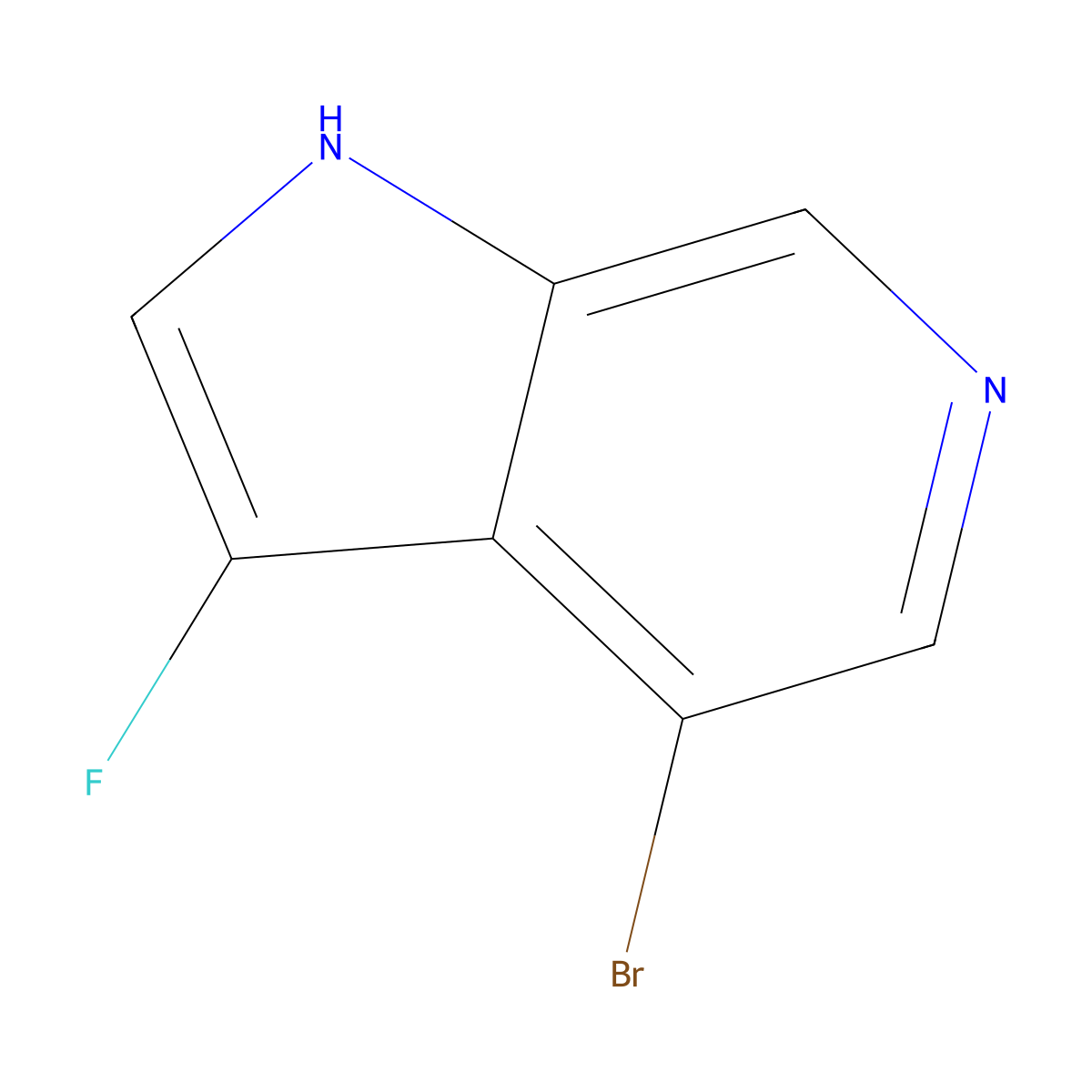 4-Bromo-3-fluoro-1H-pyrrolo[2,3-c]pyridine molecular structure, CAS 1352394-94-5