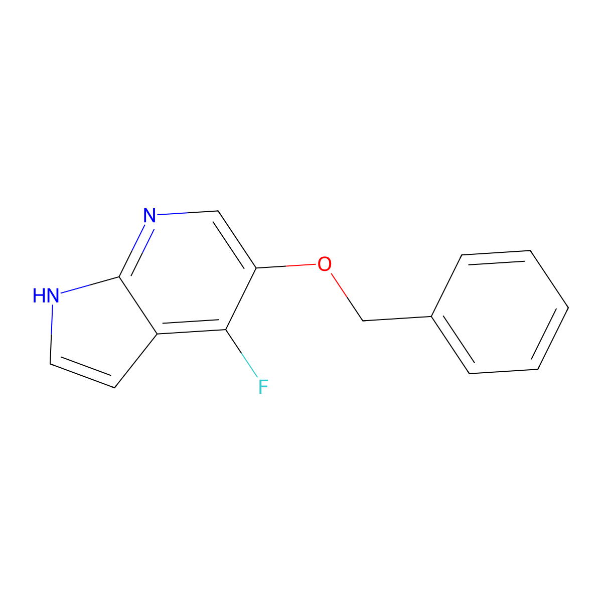 5-(Benzyloxy)-4-fluoro-1H-pyrrolo[2,3-b]pyridine molecular structure, CAS 1352395-07-3