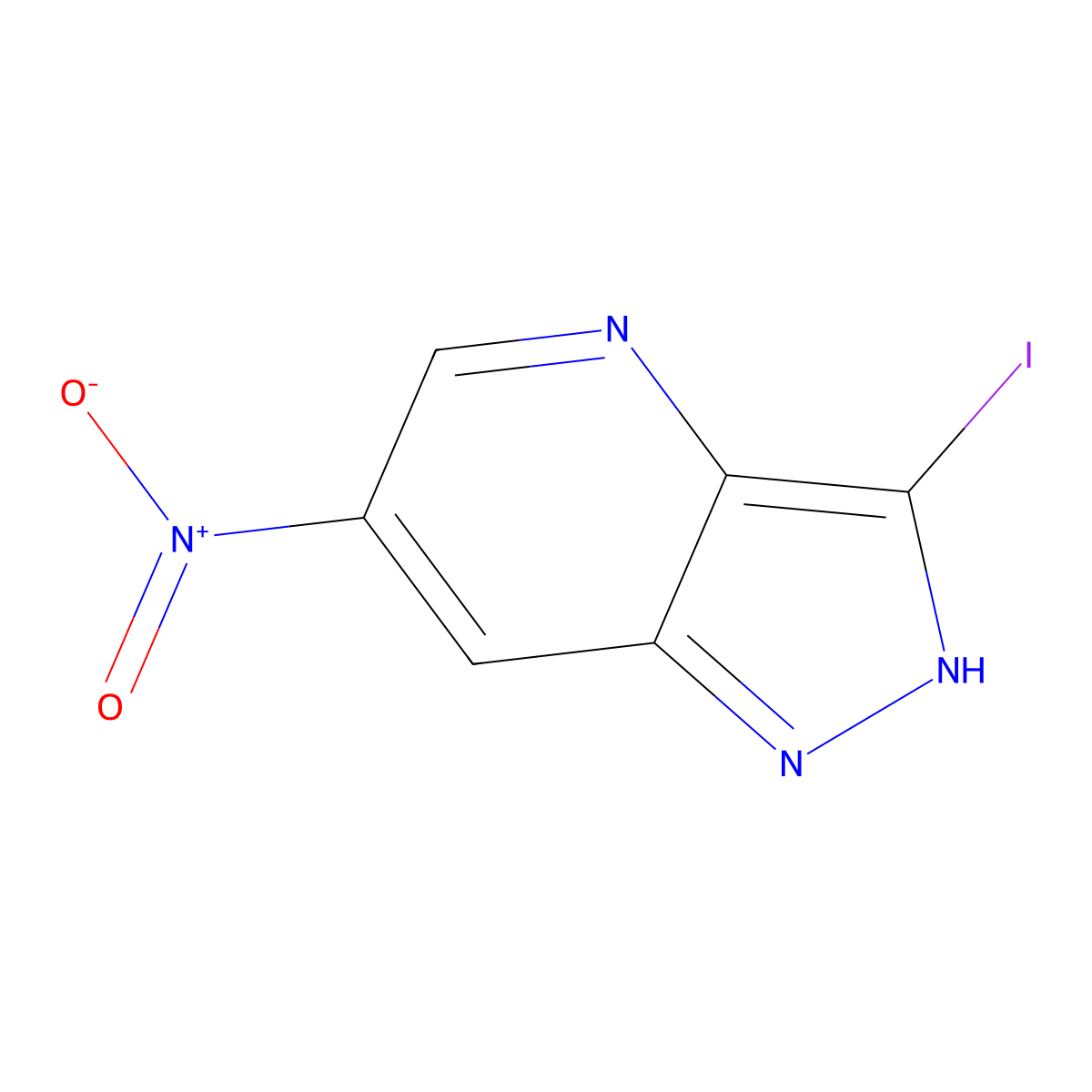 3-Iodo-6-nitro-1H-pyrazolo[4,3-b]pyridine molecular structure, CAS 1352395-08-4