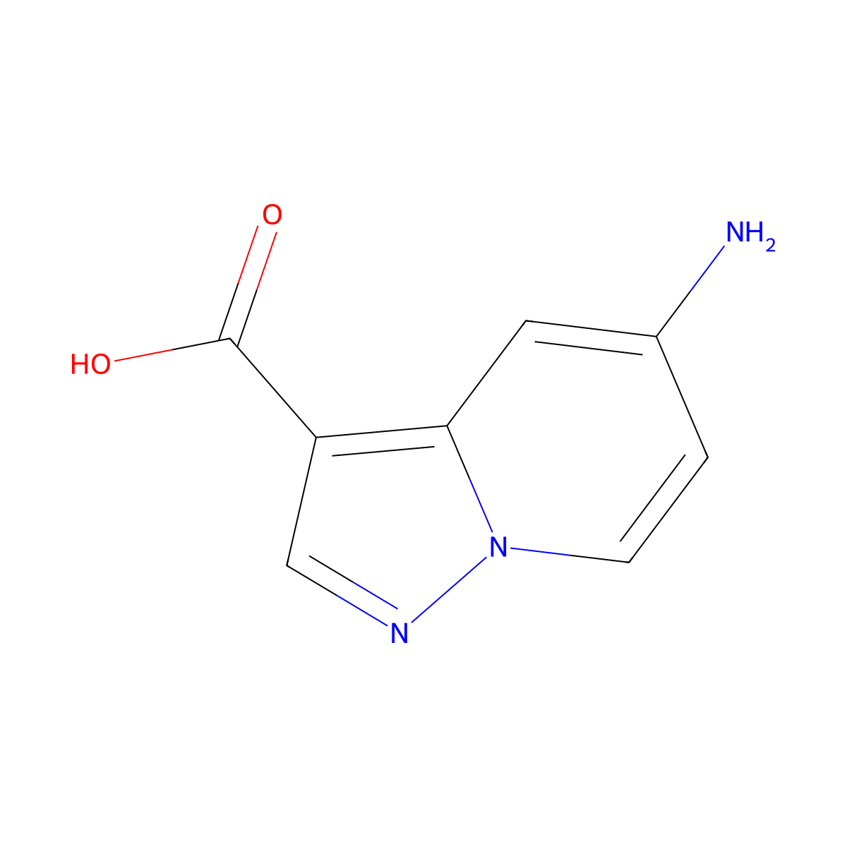 5-Aminopyrazolo[1,5-a]pyridine-3-carboxylic acid molecular structure, CAS 1352395-15-3