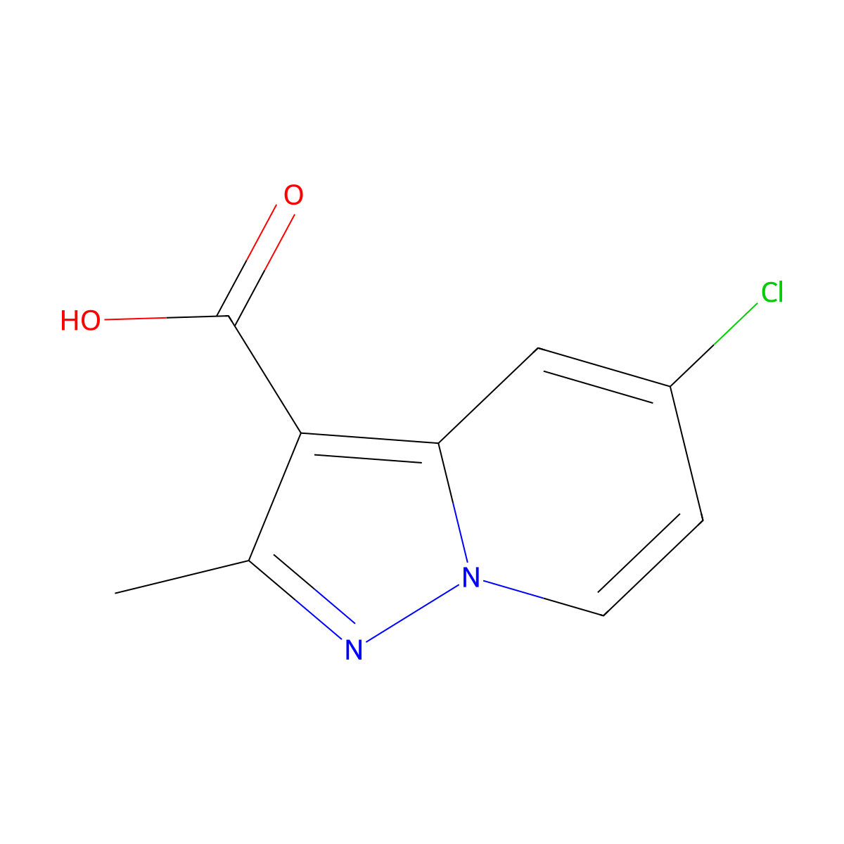 5-Chloro-2-methylpyrazolo[1,5-a]pyridine-3-carboxylic acid molecular structure, CAS 1352395-23-3
