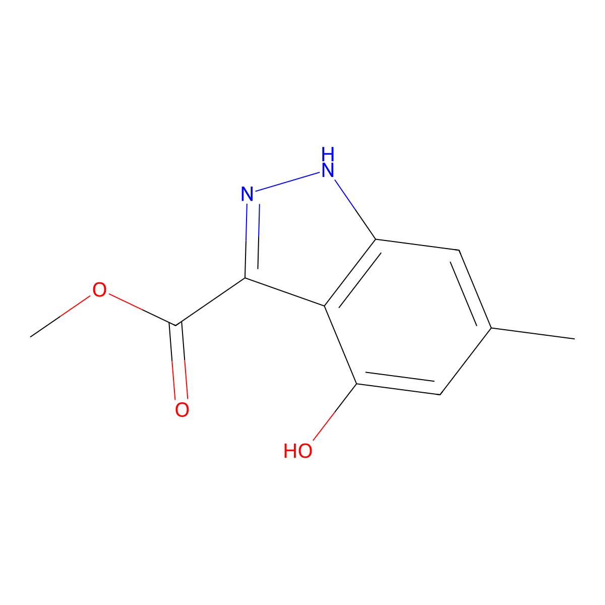 4-Hydroxy-6-methyl-1H-indazole-3-carboxylic acid methyl ester molecular structure, CAS 1352395-35-7