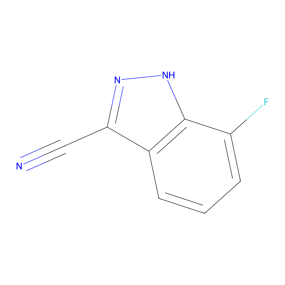 7-Fluoro-1H-indazole-3-carbonitrile molecular structure, CAS 1352395-36-8