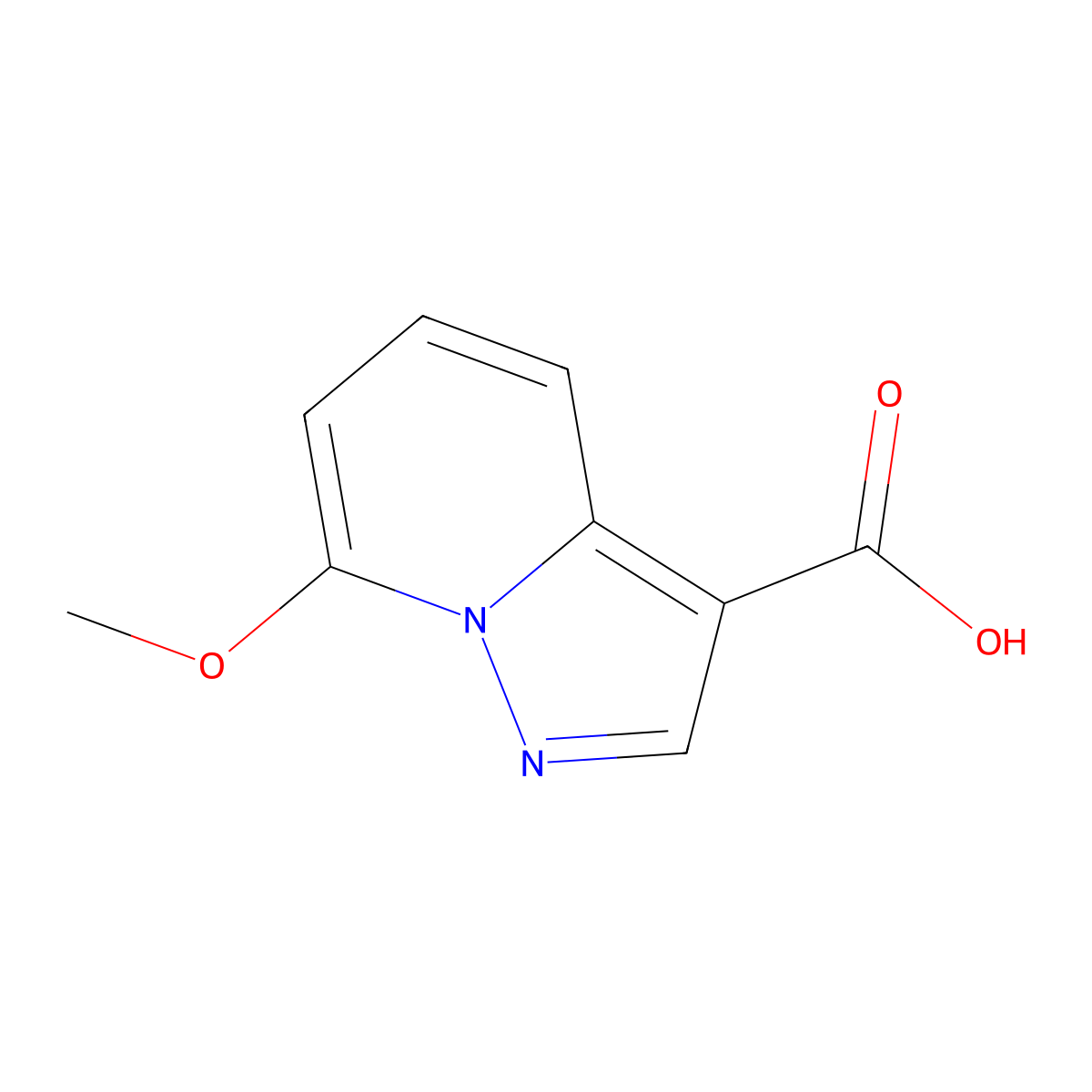 7-Methoxypyrazolo(1,5-a)pyridine-3-carboxylic acid molecular structure, CAS 1352395-45-9