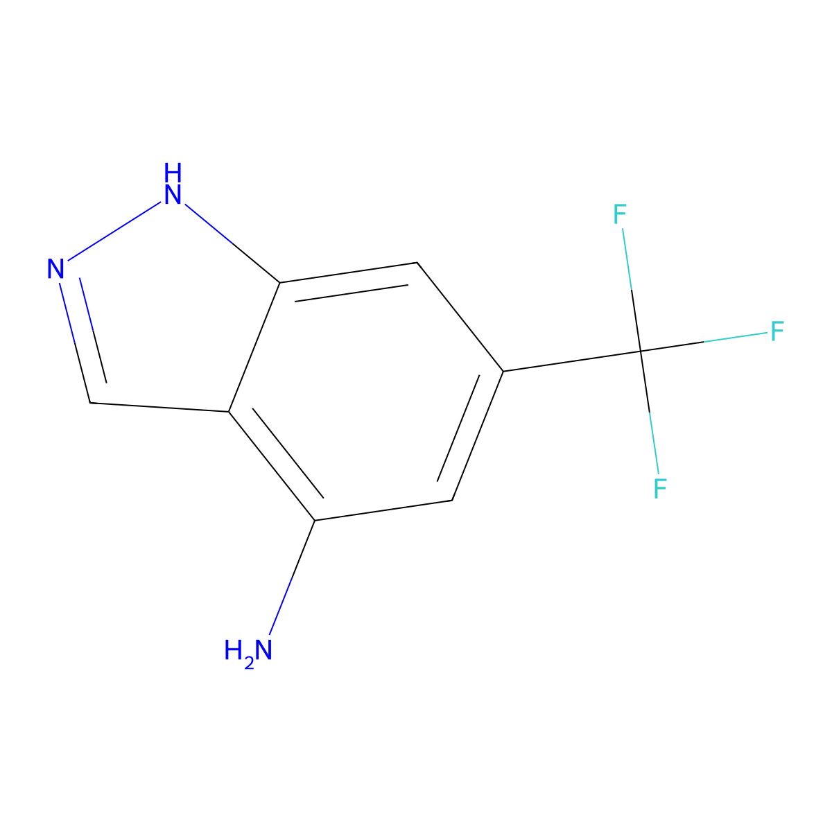 6-(trifluoromethyl)-1H-indazol-4-amine molecular structure, CAS 1352395-46-0