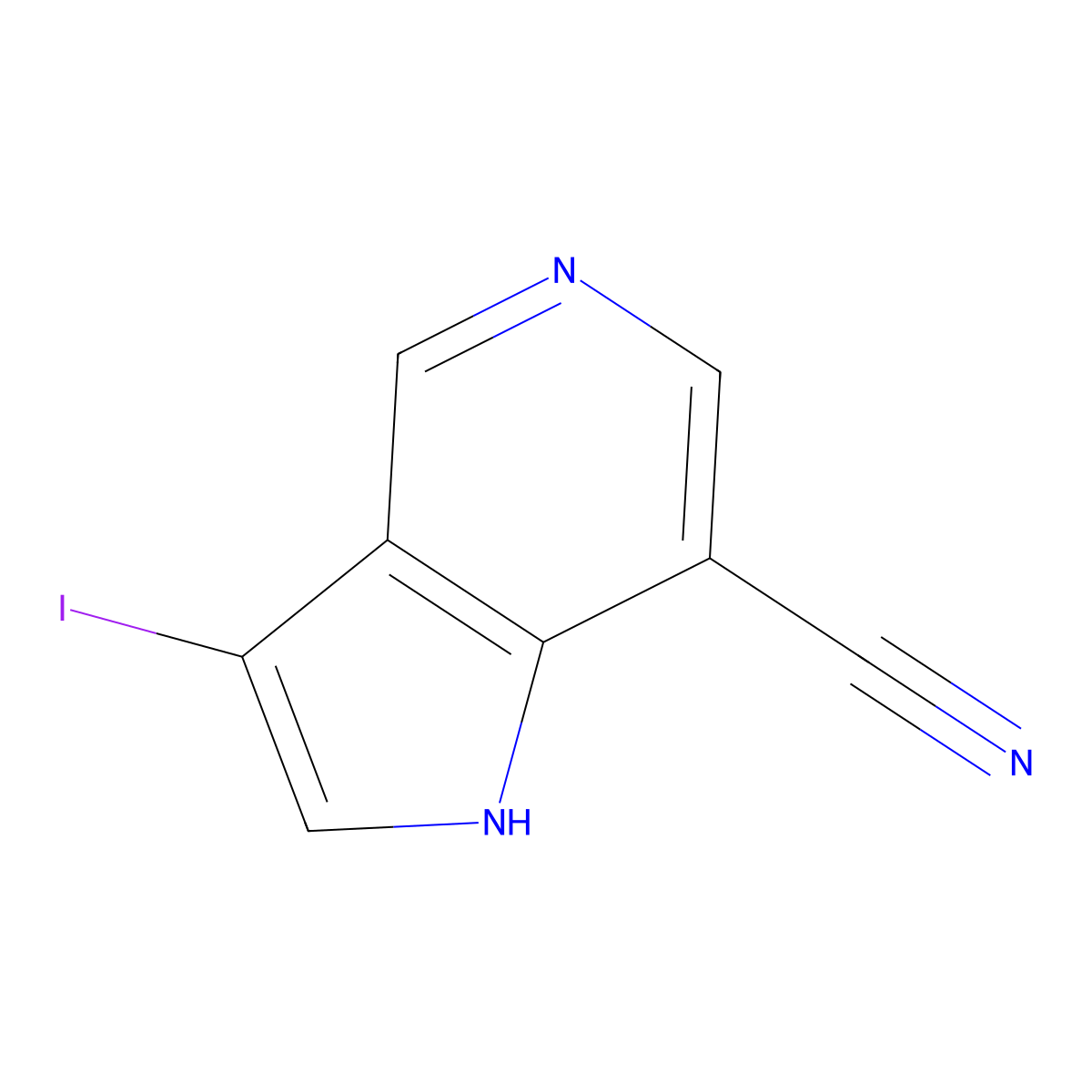 7-Cyano-3-iodo-5-azaindole molecular structure, CAS 1352395-49-3