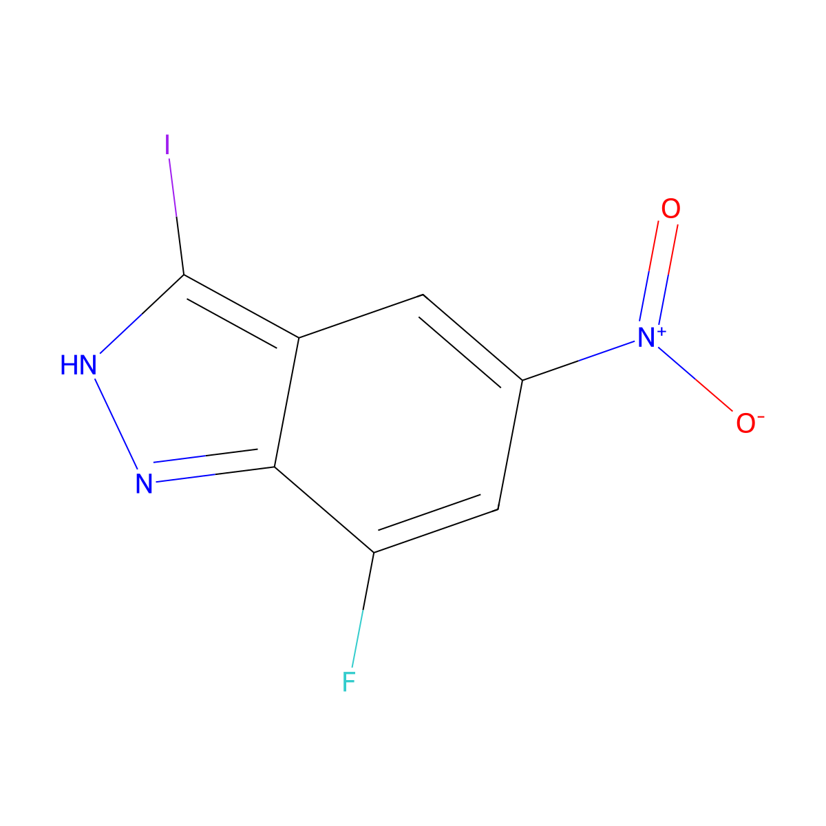 7-Fluoro-3-iodo-5-nitroindazole molecular structure, CAS 1352395-51-7