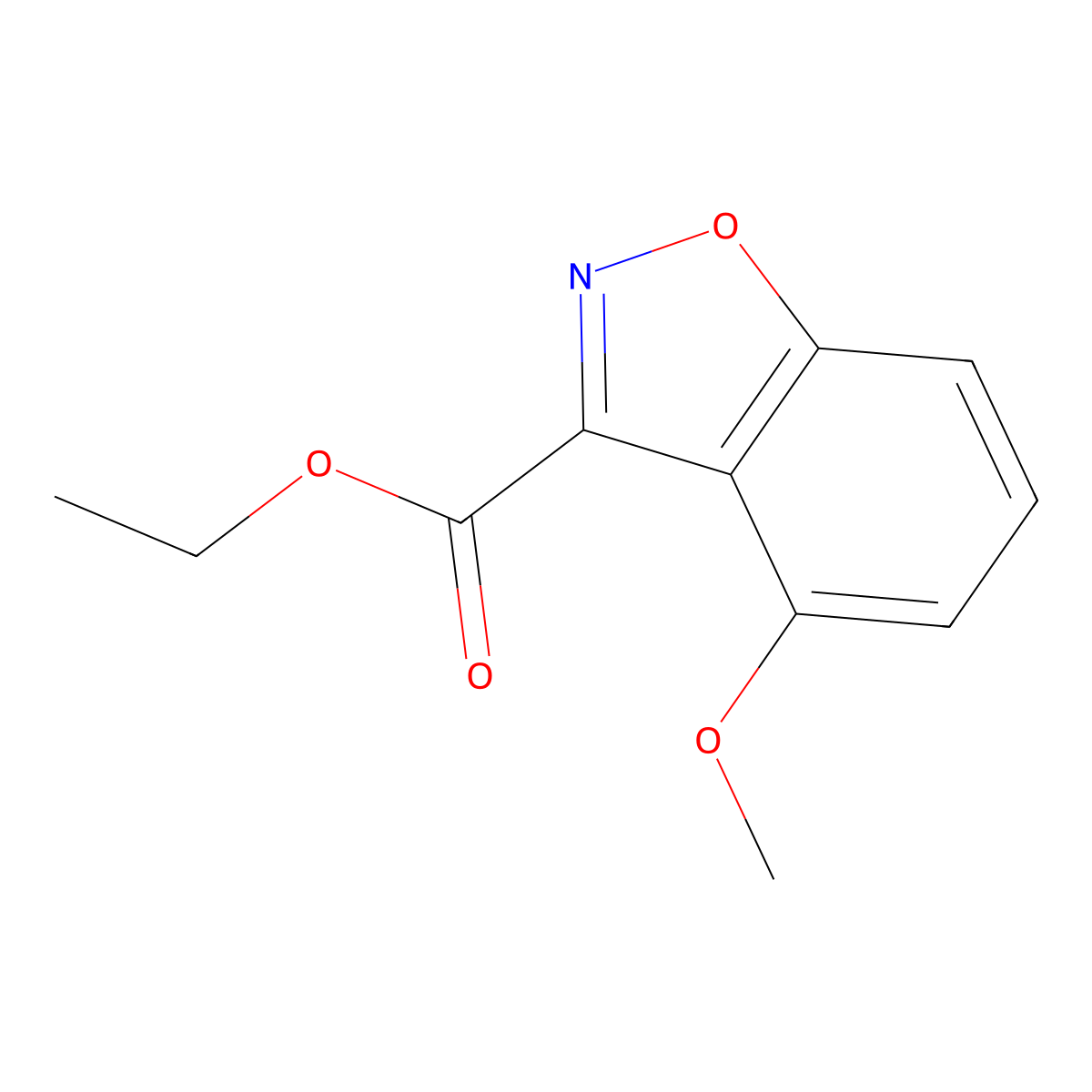 Ethyl 4-methoxybenzo[d]isoxazole-3-carboxylate molecular structure, CAS 1352395-58-4