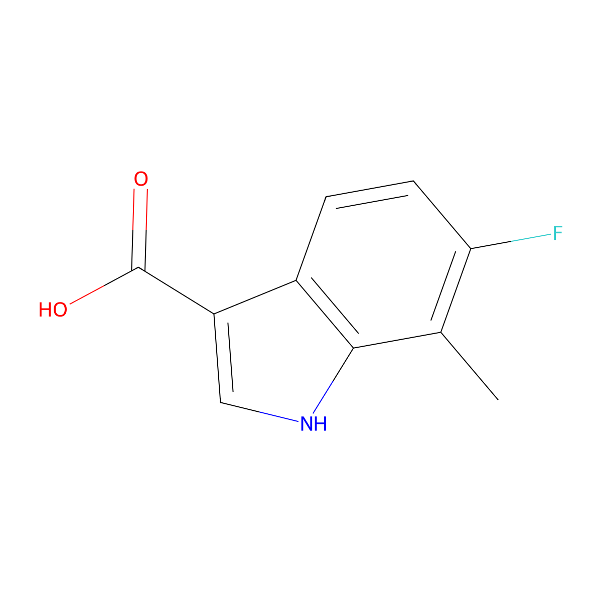 6-Fluoro-7-methyl-1H-indole-3-carboxylic acid molecular structure, CAS 1352395-63-1