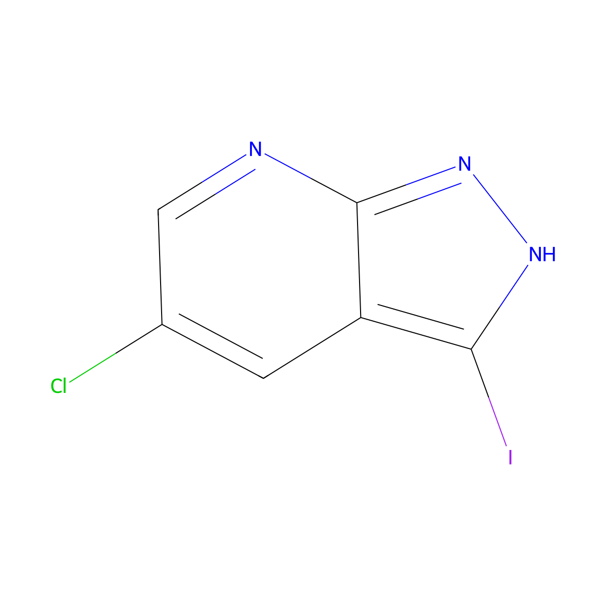 5-Chloro-3-Iodo-1H-Pyrazolo[3,4-B]Pyridine molecular structure, CAS 1352395-64-2