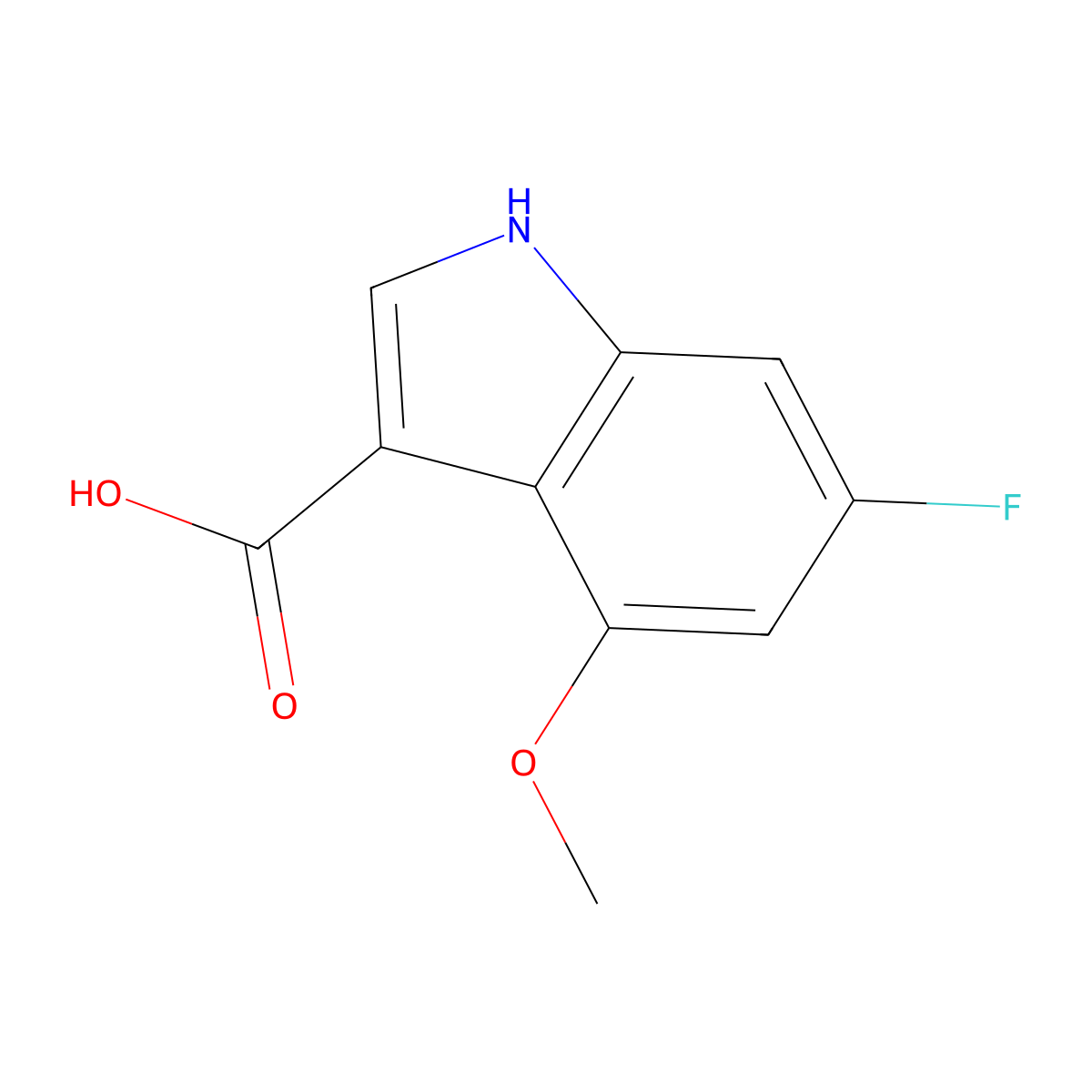 6-Fluoro-4-methoxyindole-3-carboxylic acid molecular structure, CAS 1352395-66-4