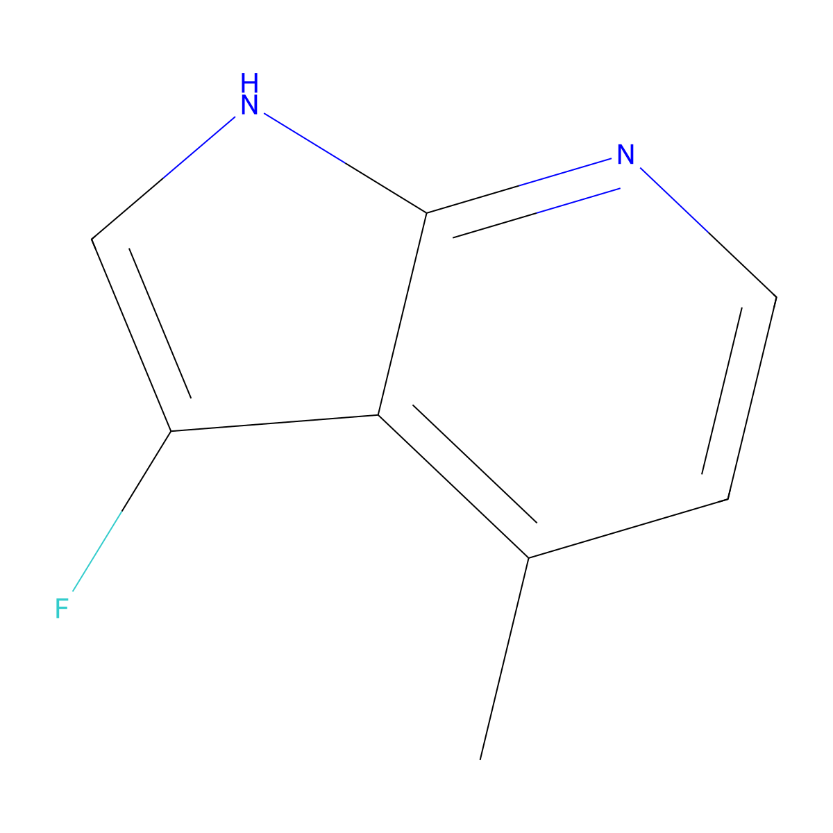 3-Fluoro-4-methyl-1H-pyrrolo[2,3-b]pyridine molecular structure, CAS 1352395-78-8