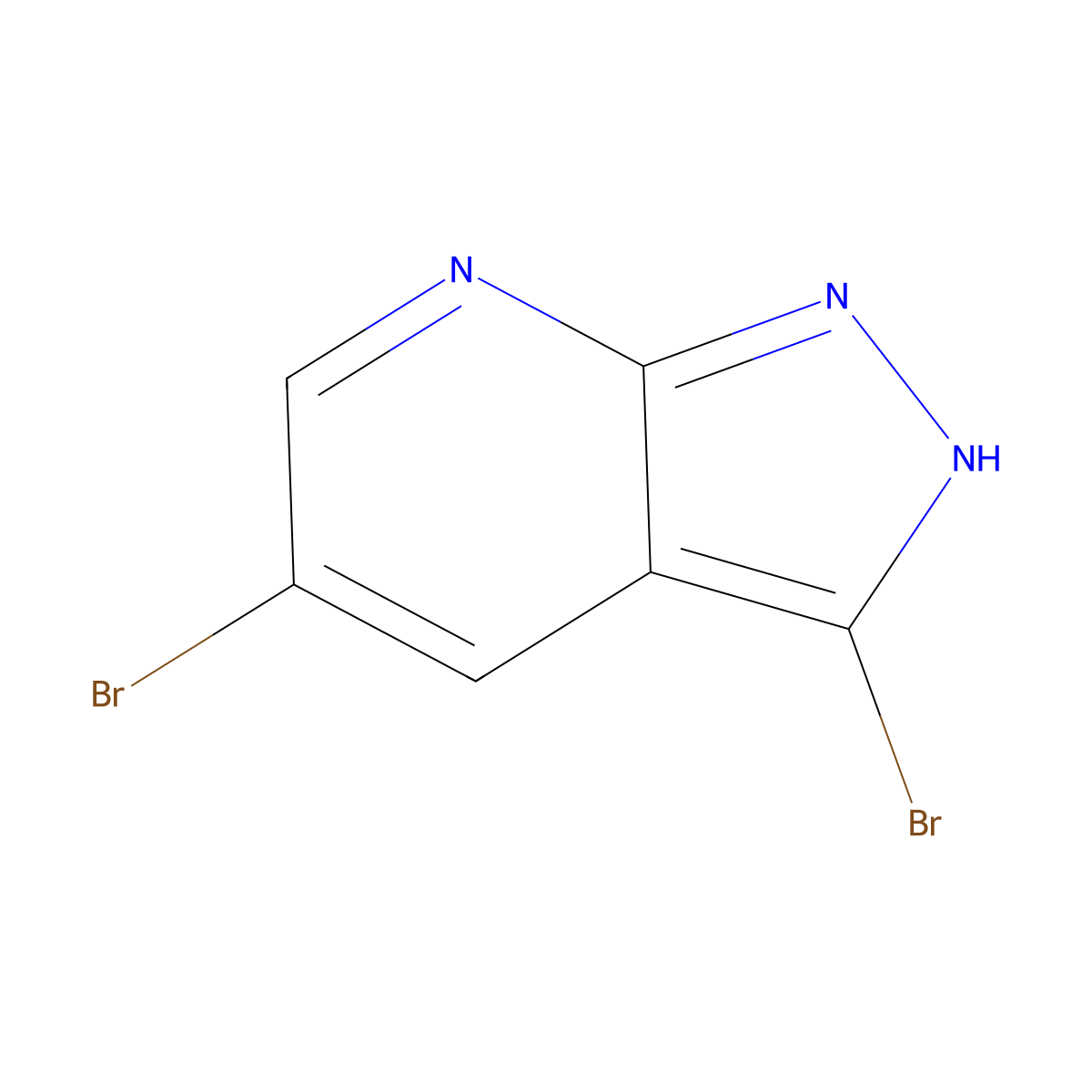 3,5-dibromo-1H-pyrazolo[3,4-b]pyridine molecular structure, CAS 1352395-84-6