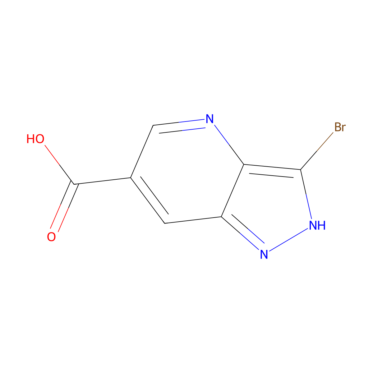 3-bromo-1H-pyrazolo(4,3-b)pyridine-6-carboxylic acid molecular structure, CAS 1352395-90-4