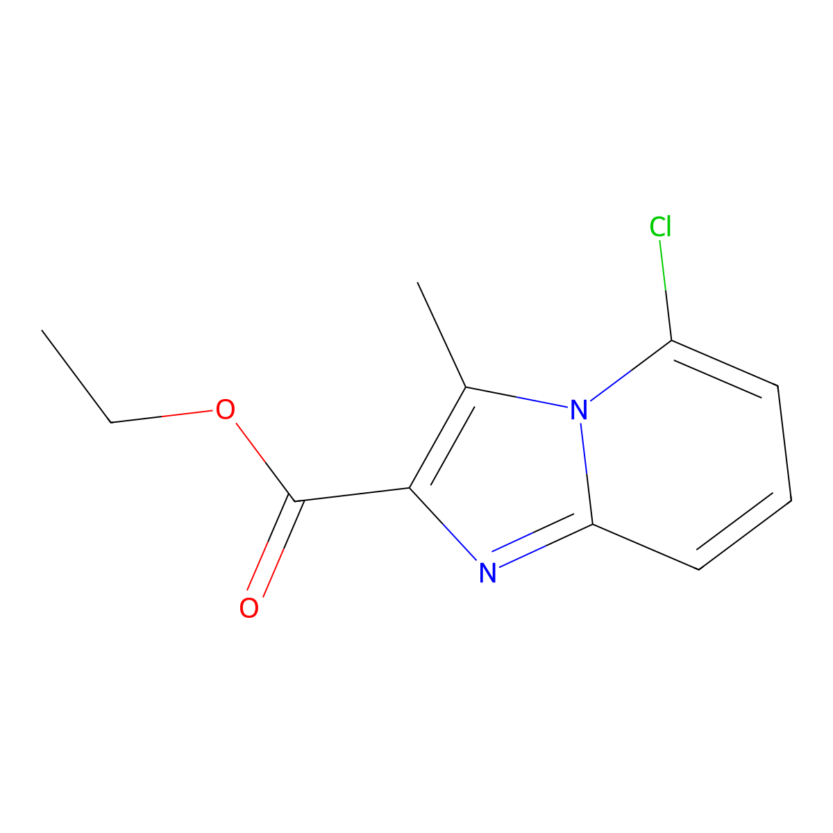 Ethyl 5-chloro-3-methylimidazo[1,2-a]pyridine-2-carboxylate molecular structure, CAS 1352396-23-6