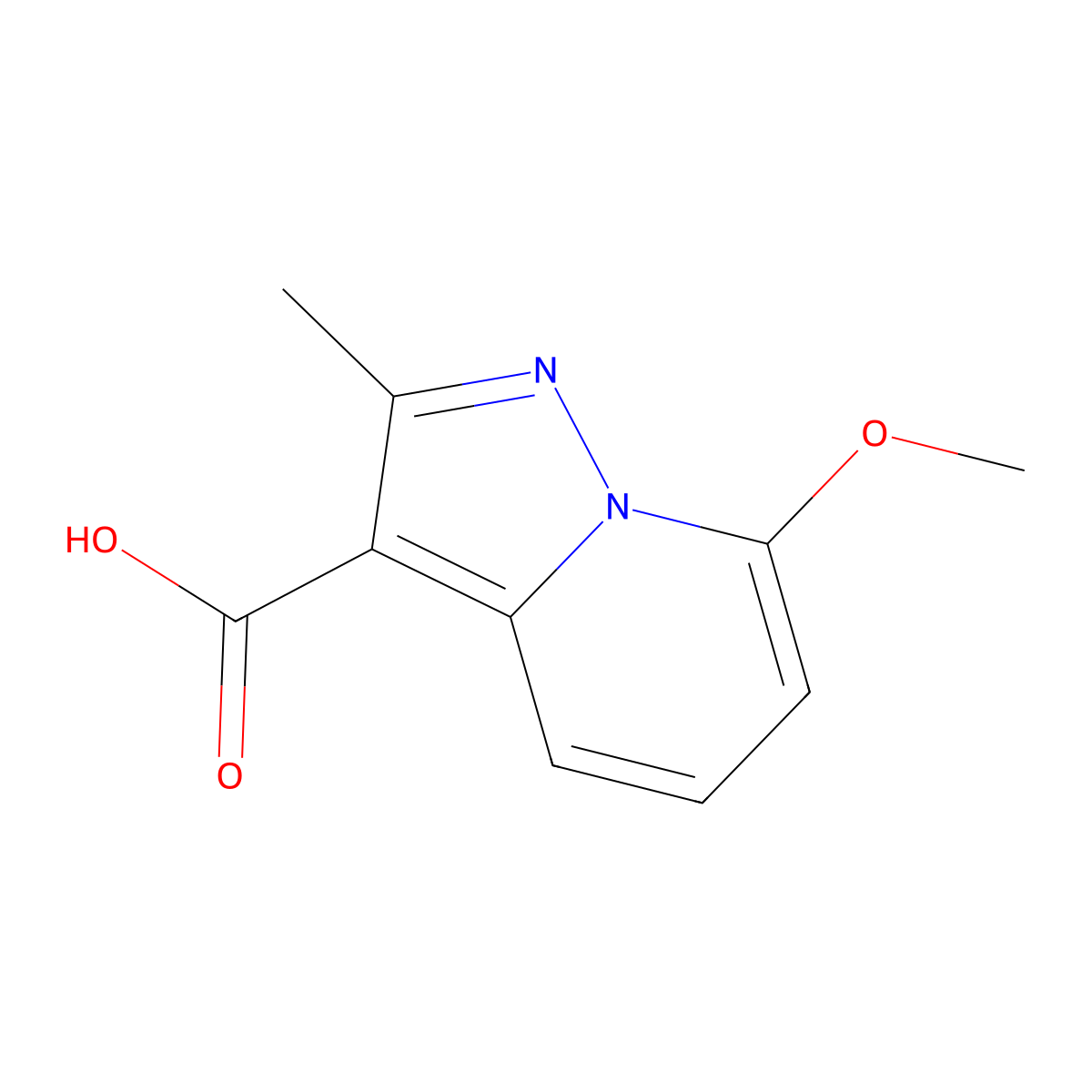 7-Methoxy-2-methylpyrazolo[1,5-A]pyridine-3-carboxylic acid molecular structure, CAS 1352396-32-7