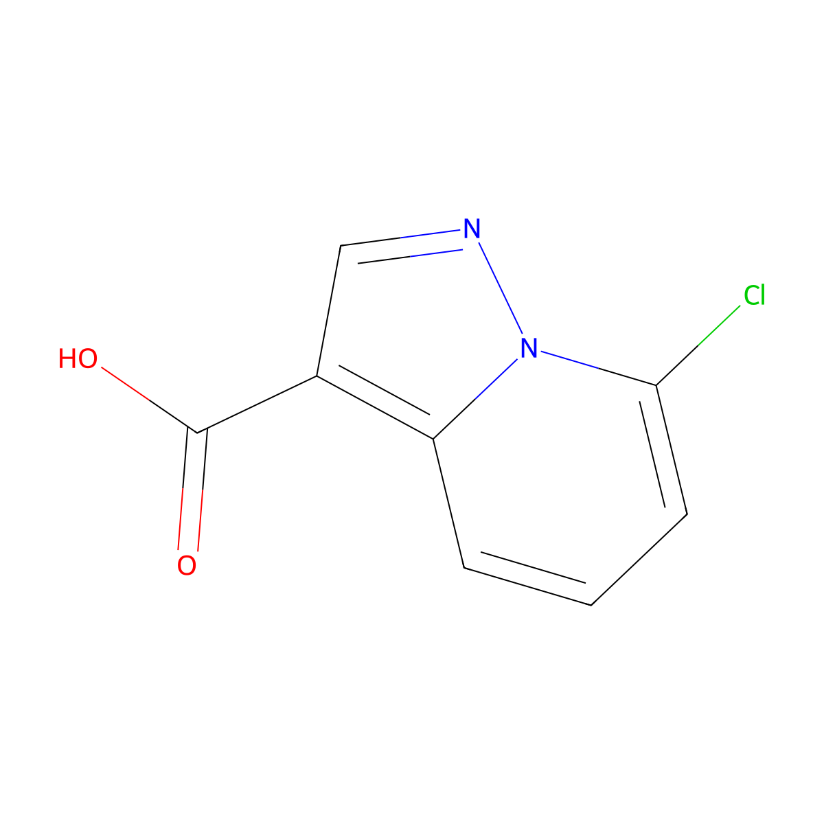7-Chloropyrazolo[1,5-a]pyridine-3-carboxylic acid molecular structure, CAS 1352396-35-0