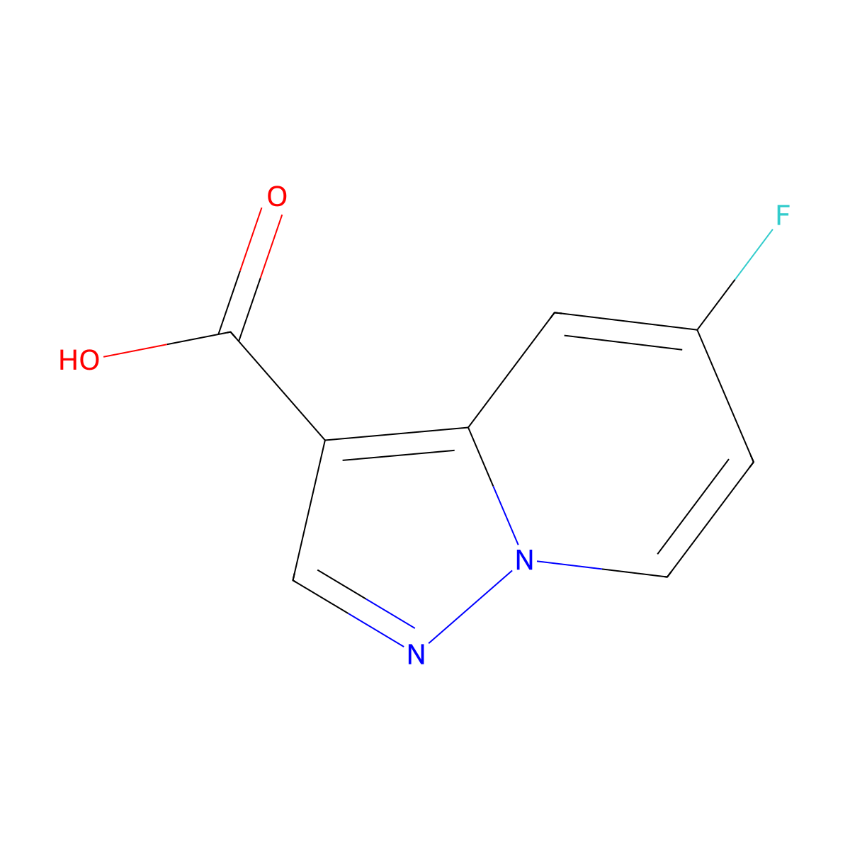 5-Fluoropyrazolo[1,5-a]pyridine-3-carboxylic acid molecular structure, CAS 1352396-40-7