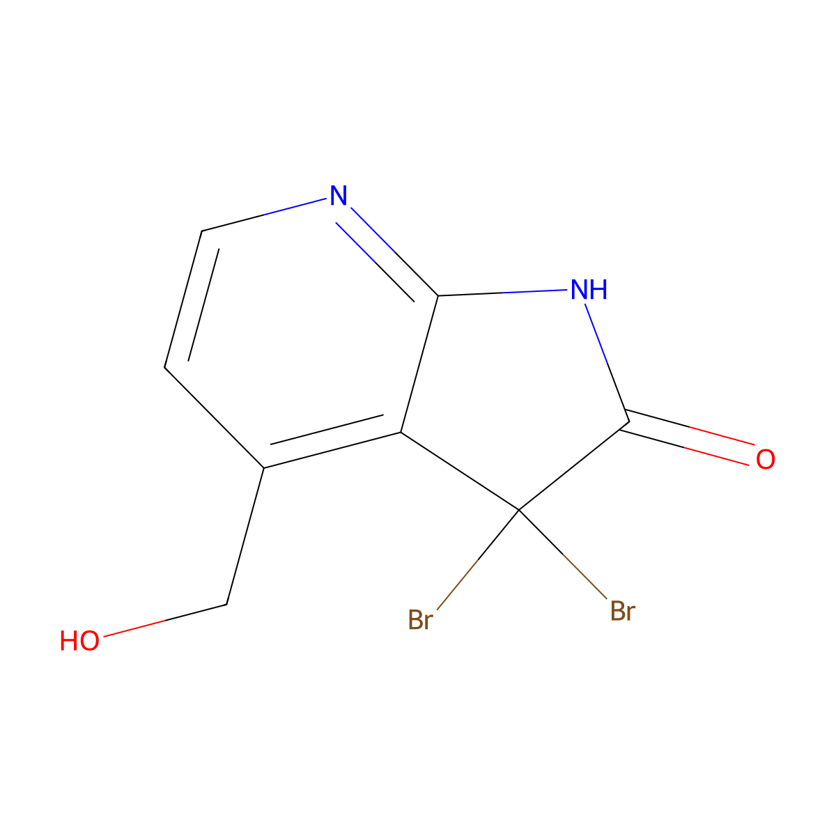 3,3-Dibromo-4-hydroxymethyl-7-aza-2-oxyindole molecular structure, CAS 1352396-45-2