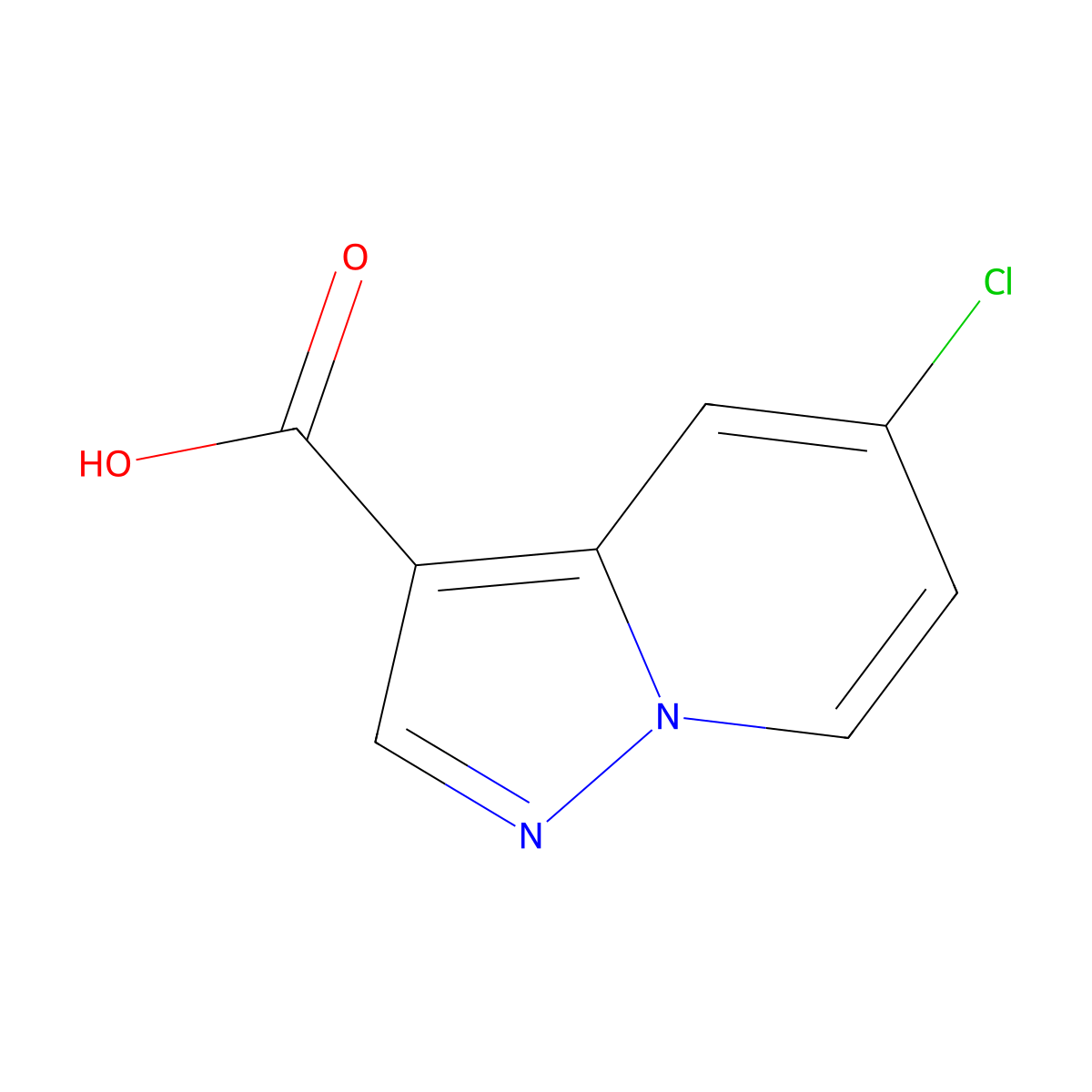 5-Chloropyrazolo[1,5-a]pyridine-3-carboxylic acid molecular structure, CAS 1352396-54-3