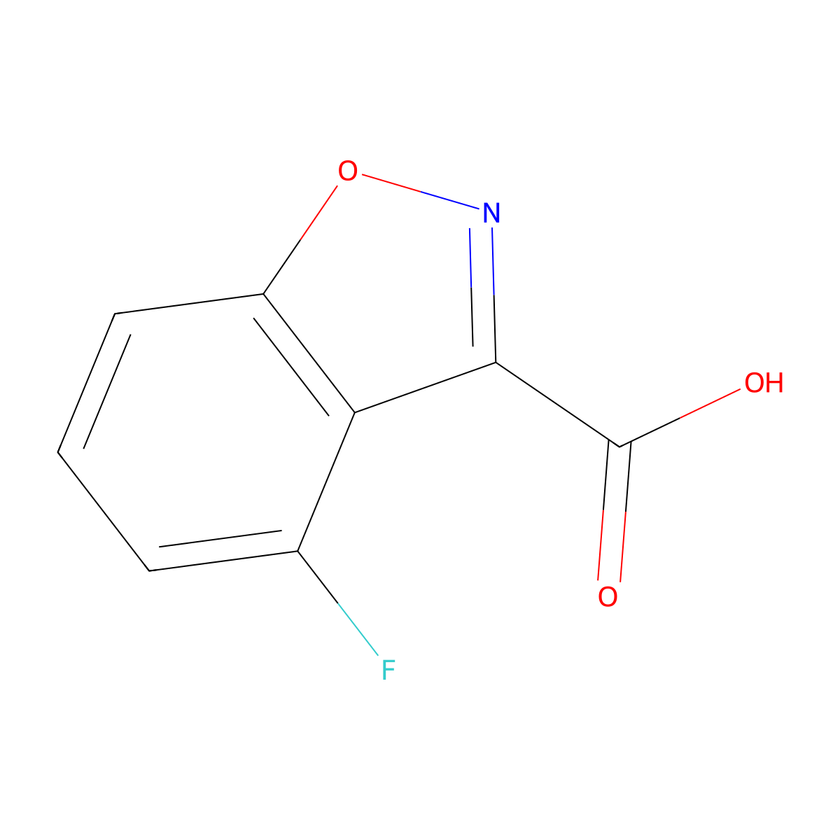 4-Fluorobenzo[d]isoxazole-3-carboxylic acid molecular structure, CAS 1352396-59-8