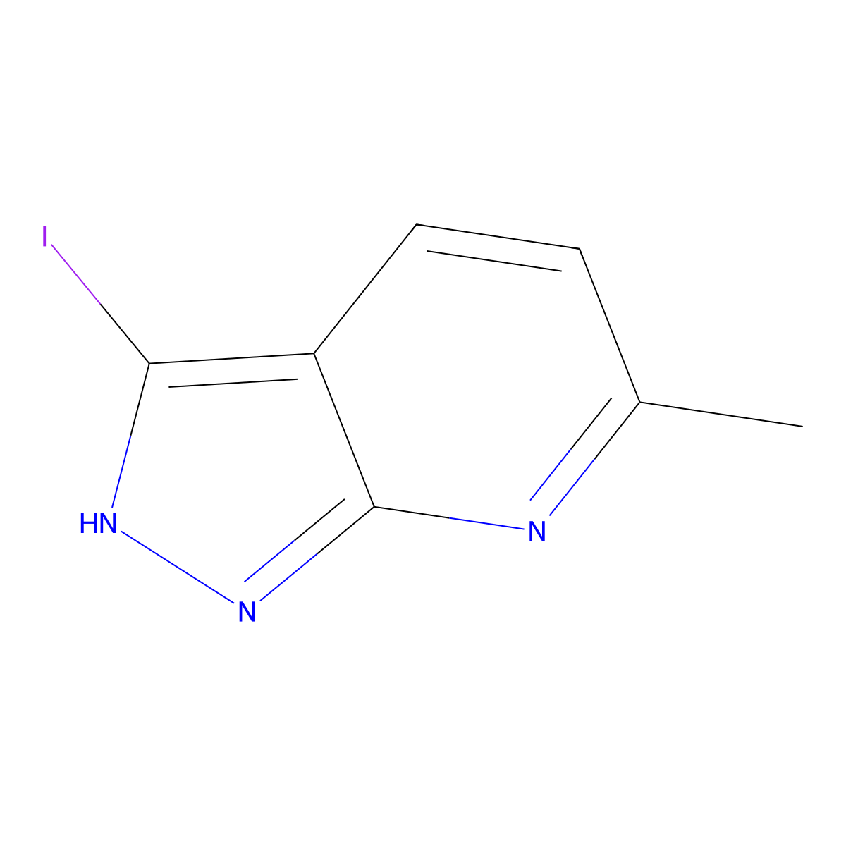 3-Iodo-6-methyl-1H-pyrazolo[3,4-b]pyridine molecular structure, CAS 1352396-72-5