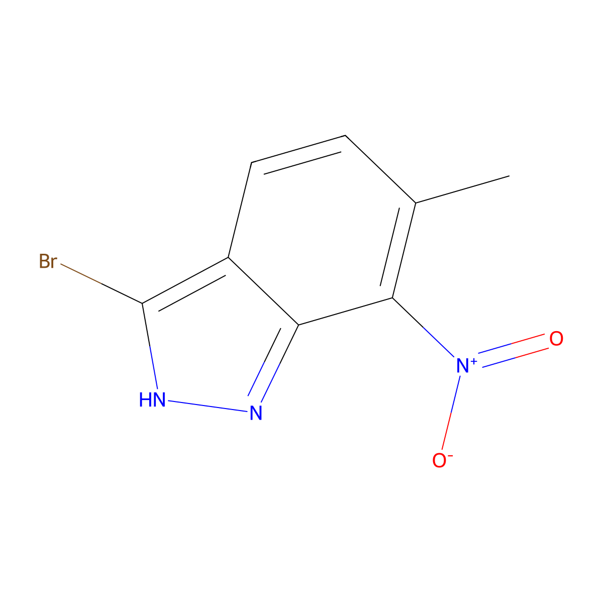 3-Bromo-6-methyl-7-nitro-1H-indazole molecular structure, CAS 1352396-79-2