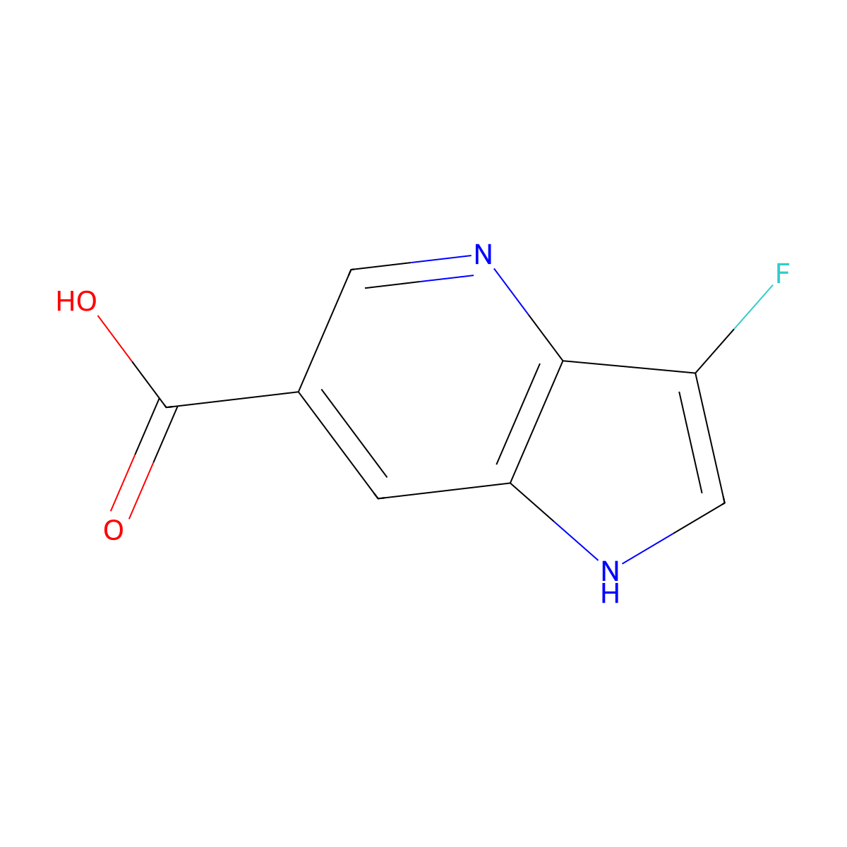 3-Fluoro-1H-pyrrolo[3,2-b]pyridine-6-carboxylic acid molecular structure, CAS 1352396-81-6
