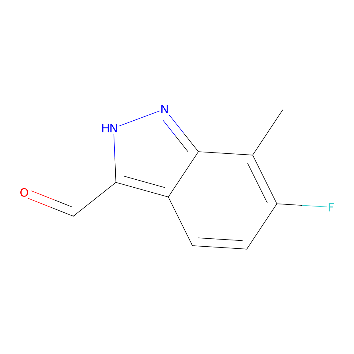 6-Fluoro-7-methyl-1H-indazole-3-carbaldehyde molecular structure, CAS 1352397-02-4