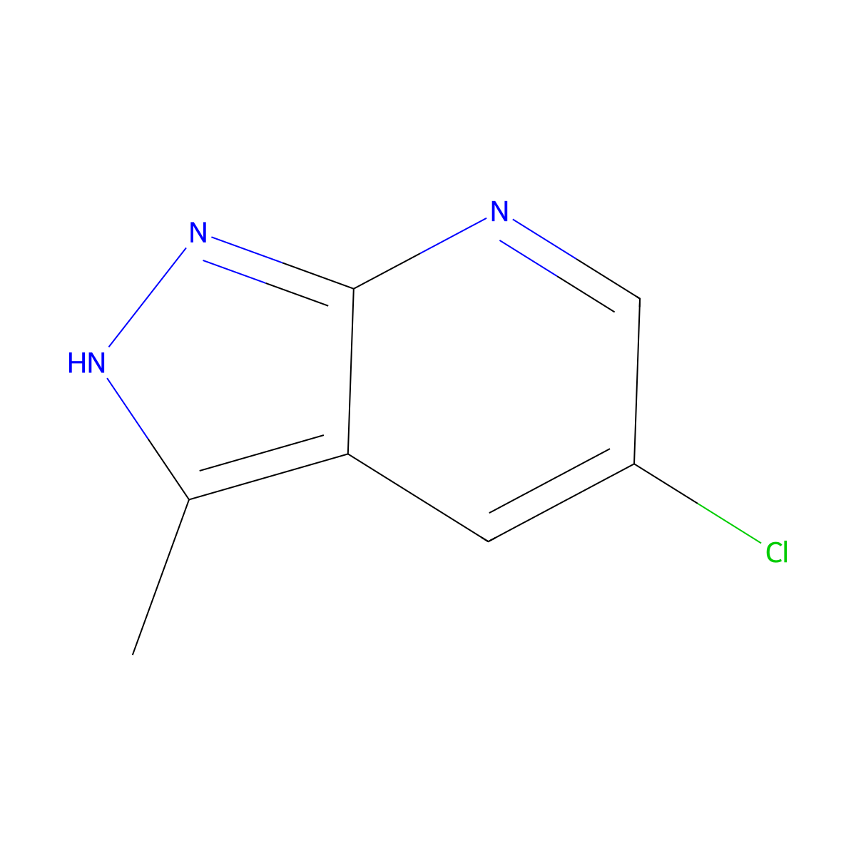 5-Chloro-3-methyl-1H-pyrazolo[3,4-b]pyridine molecular structure, CAS 1352397-08-0