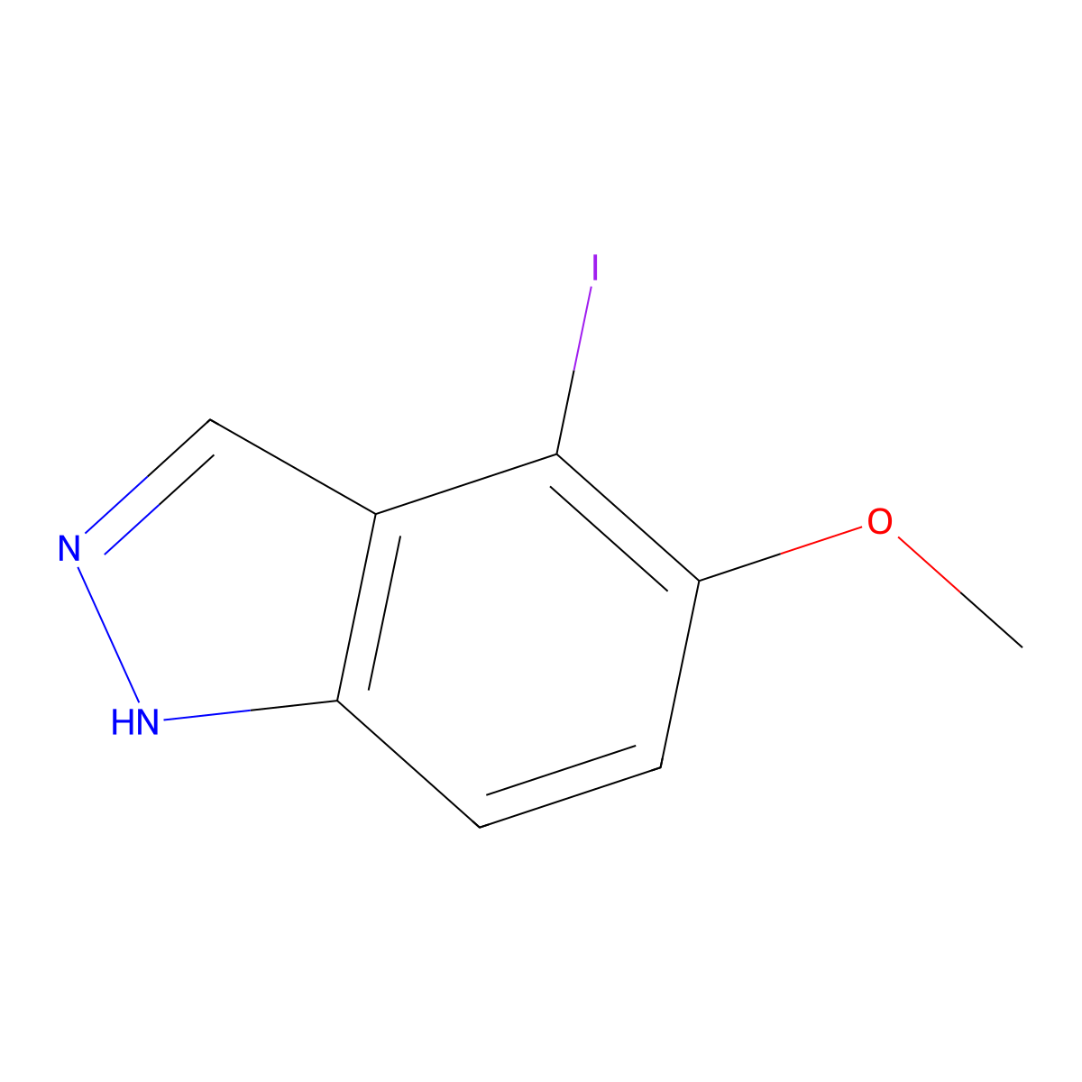 4-Iodo-5-methoxy-1H-indazole molecular structure, CAS 1352397-29-5