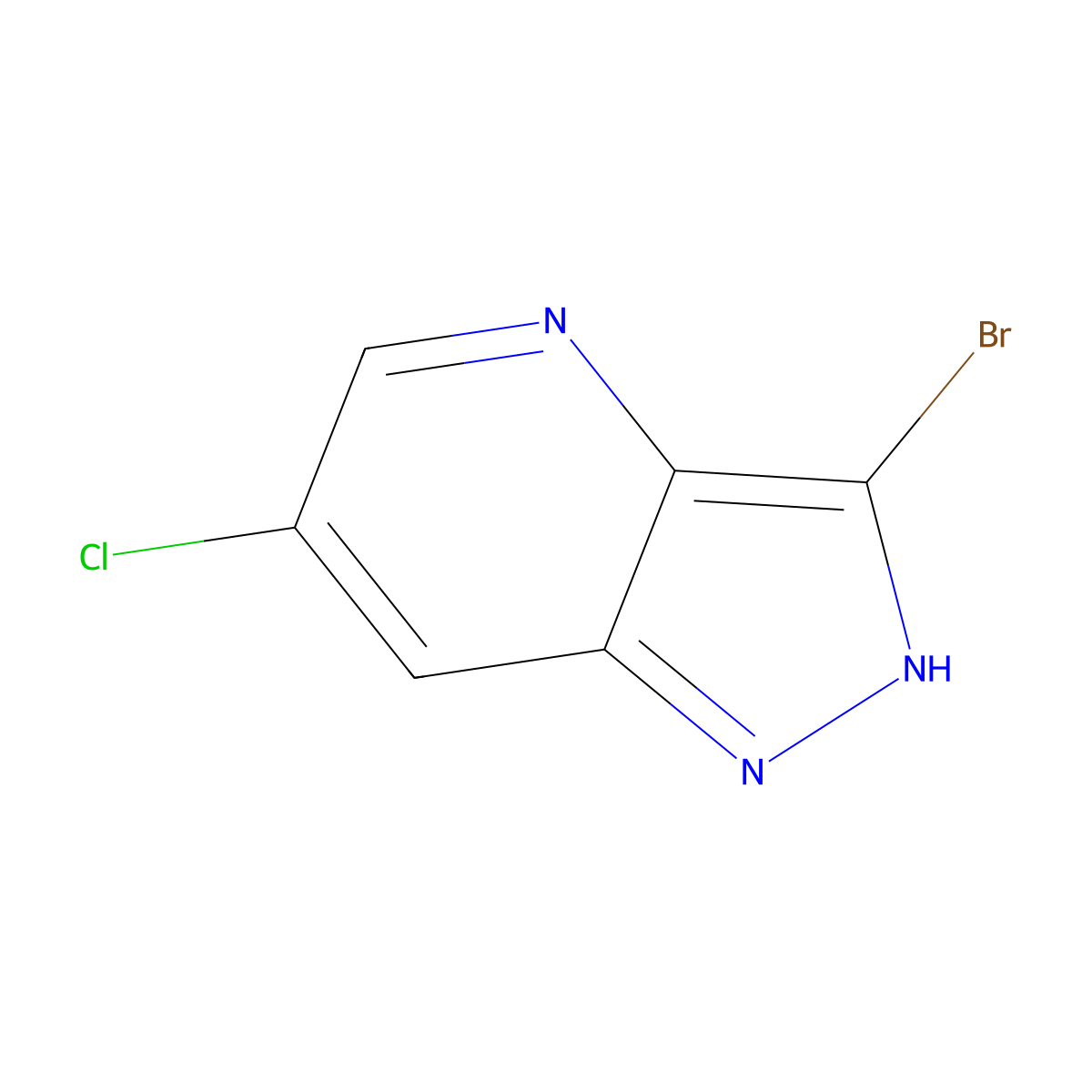 3-Bromo-6-chloro-1H-pyrazolo[4,3-b]pyridine molecular structure, CAS 1352397-44-4