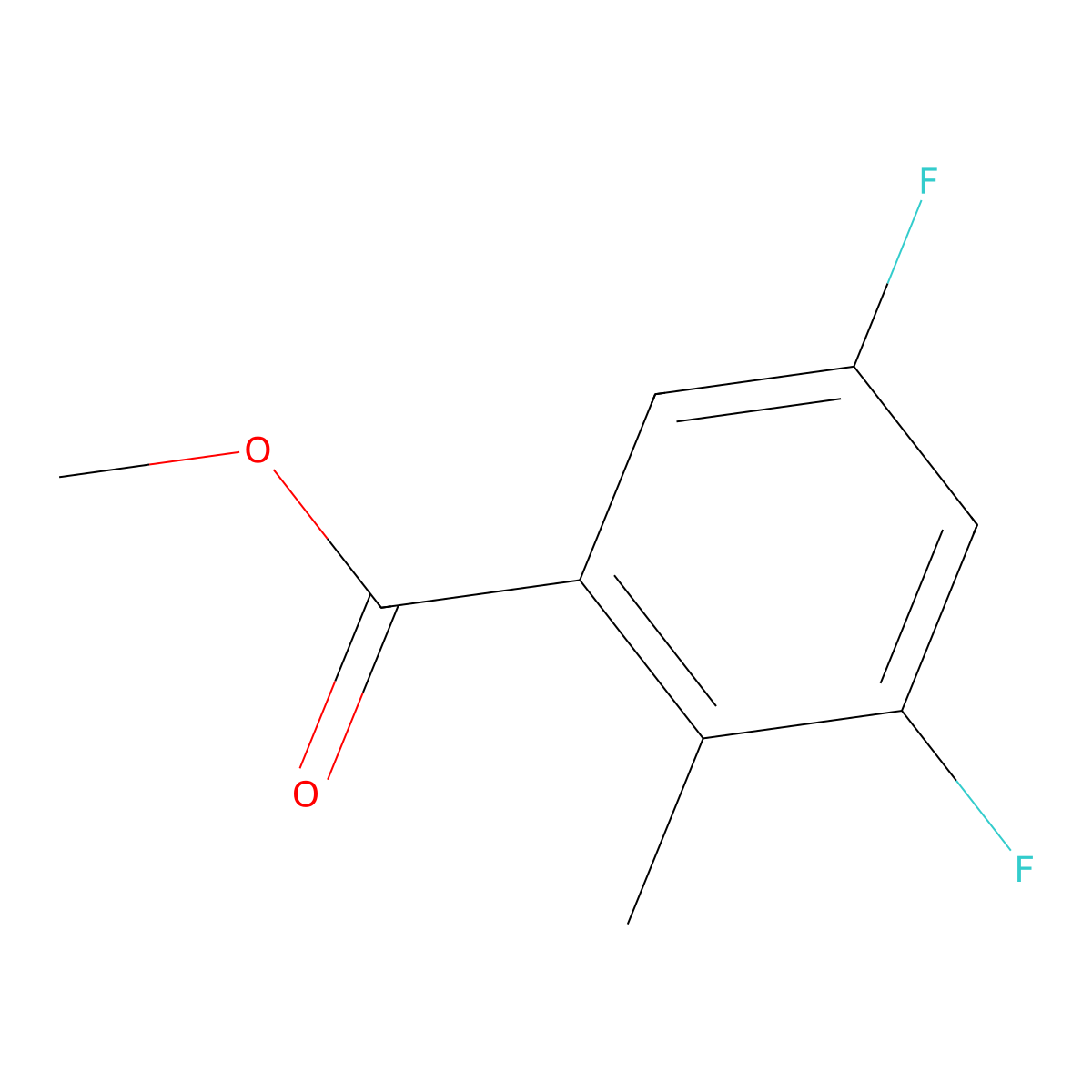 Methyl 3,5-difluoro-2-methylbenzoate molecular structure, CAS 1352397-46-6