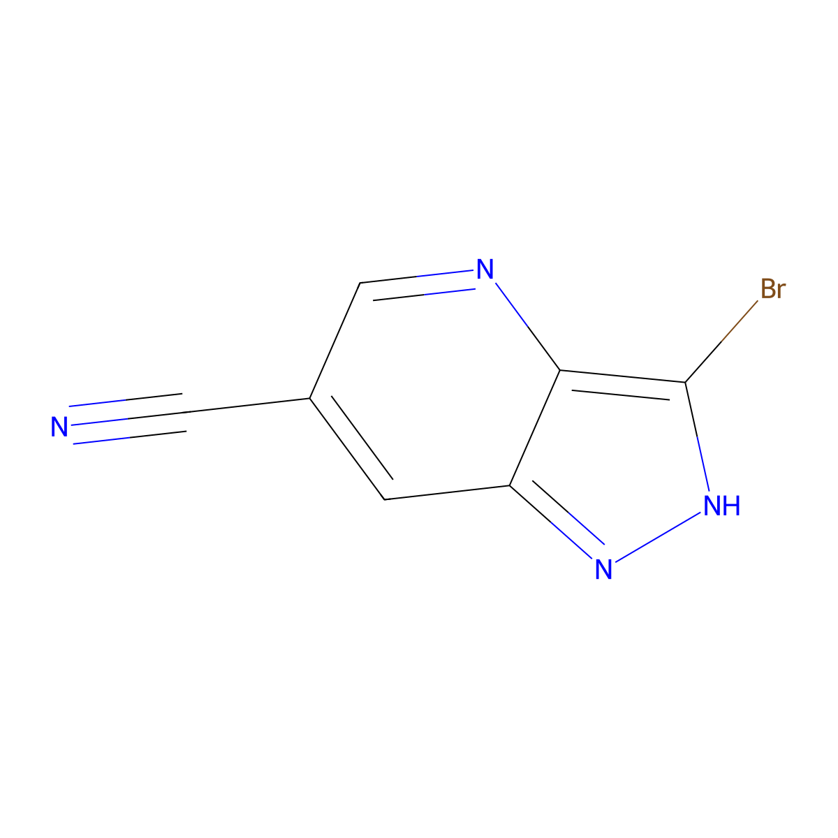 3-bromo-1H-pyrazolo[4,3-b]pyridine-6-carbonitrile molecular structure, CAS 1352397-49-9