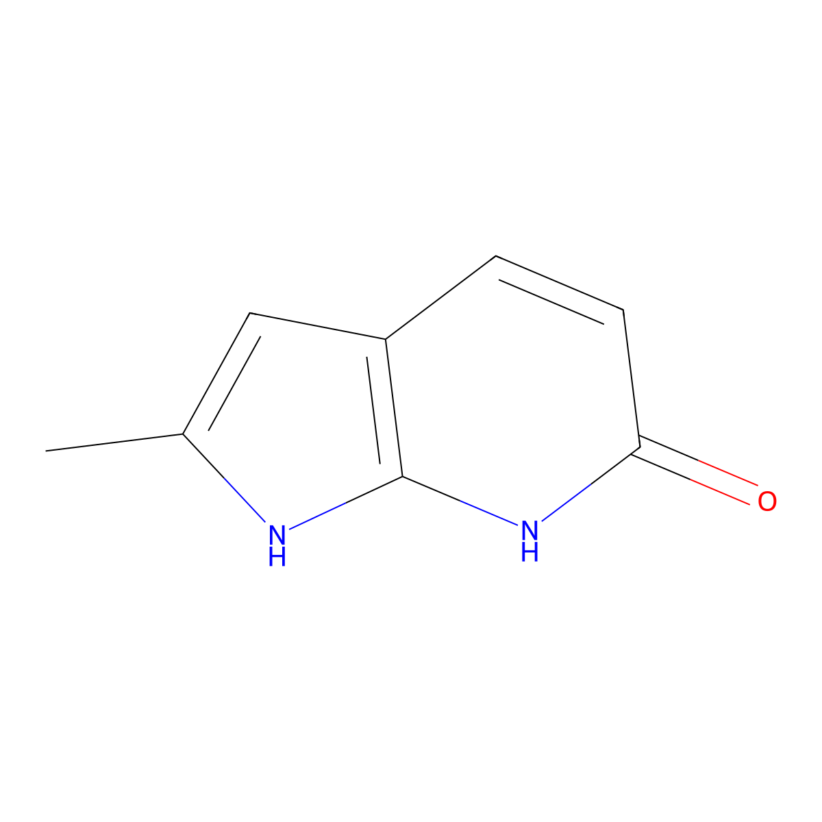 2-Methyl-1,7-dihydro-6H-pyrrolo[2,3-b]pyridin-6-one molecular structure, CAS 1352397-56-8