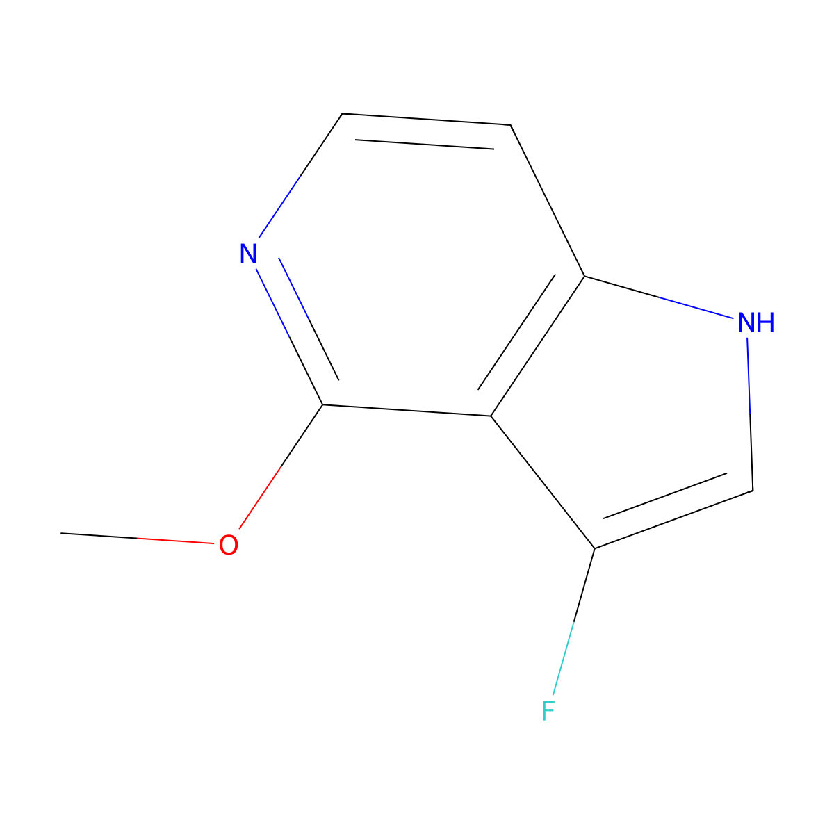 3-Fluoro-4-methoxy-1H-pyrrolo[3,2-c]pyridine molecular structure, CAS 1352397-63-7