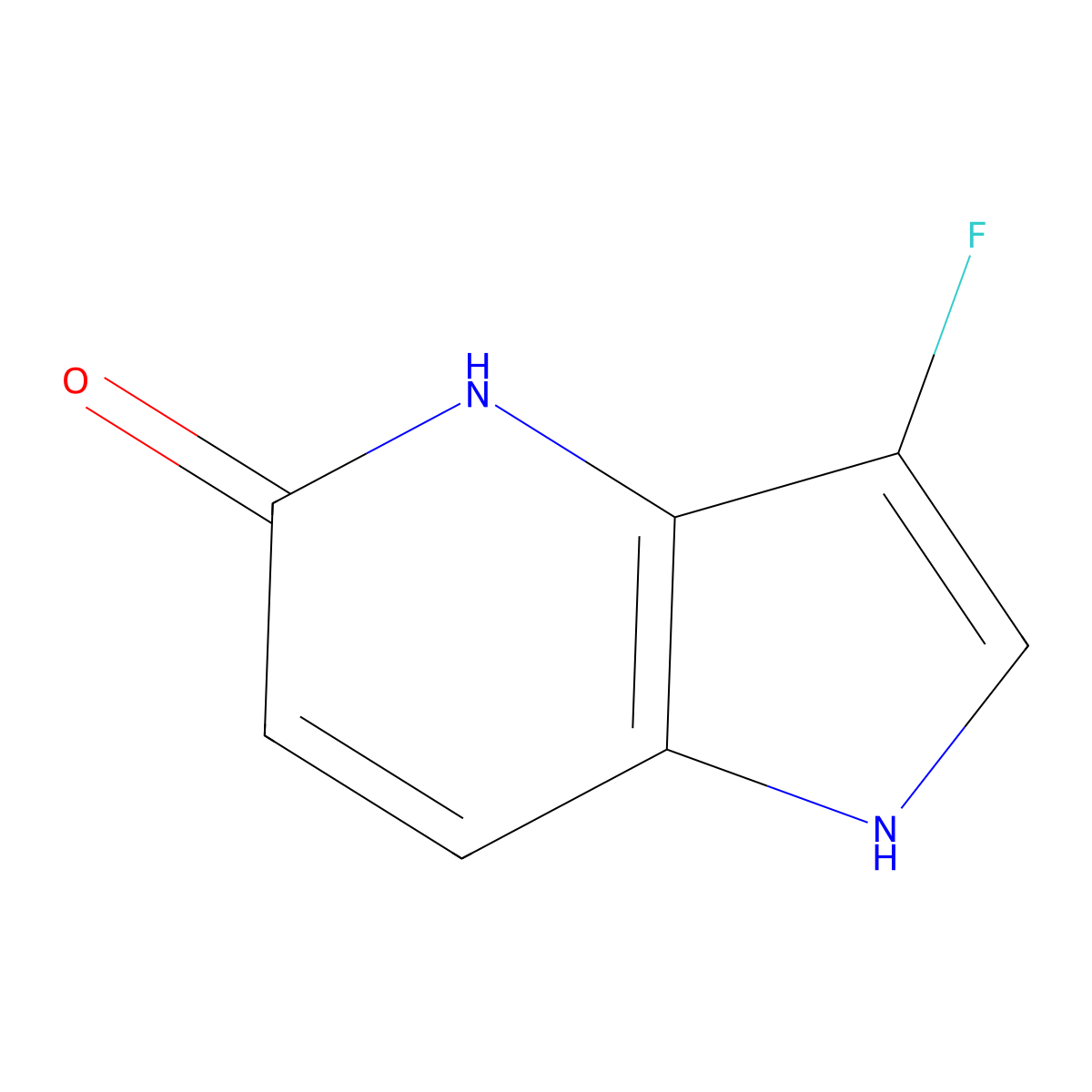 3-Fluoro-1,4-dihydropyrrolo[3,2-b]pyridin-5-one molecular structure, CAS 1352397-66-0