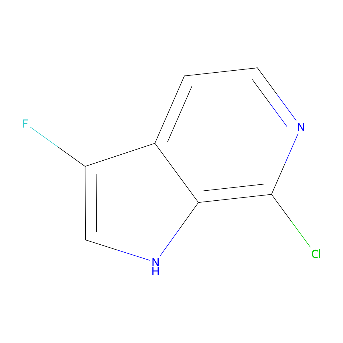 7-Chloro-3-fluoro-1H-pyrrolo[2,3-c]pyridine molecular structure, CAS 1352397-68-2