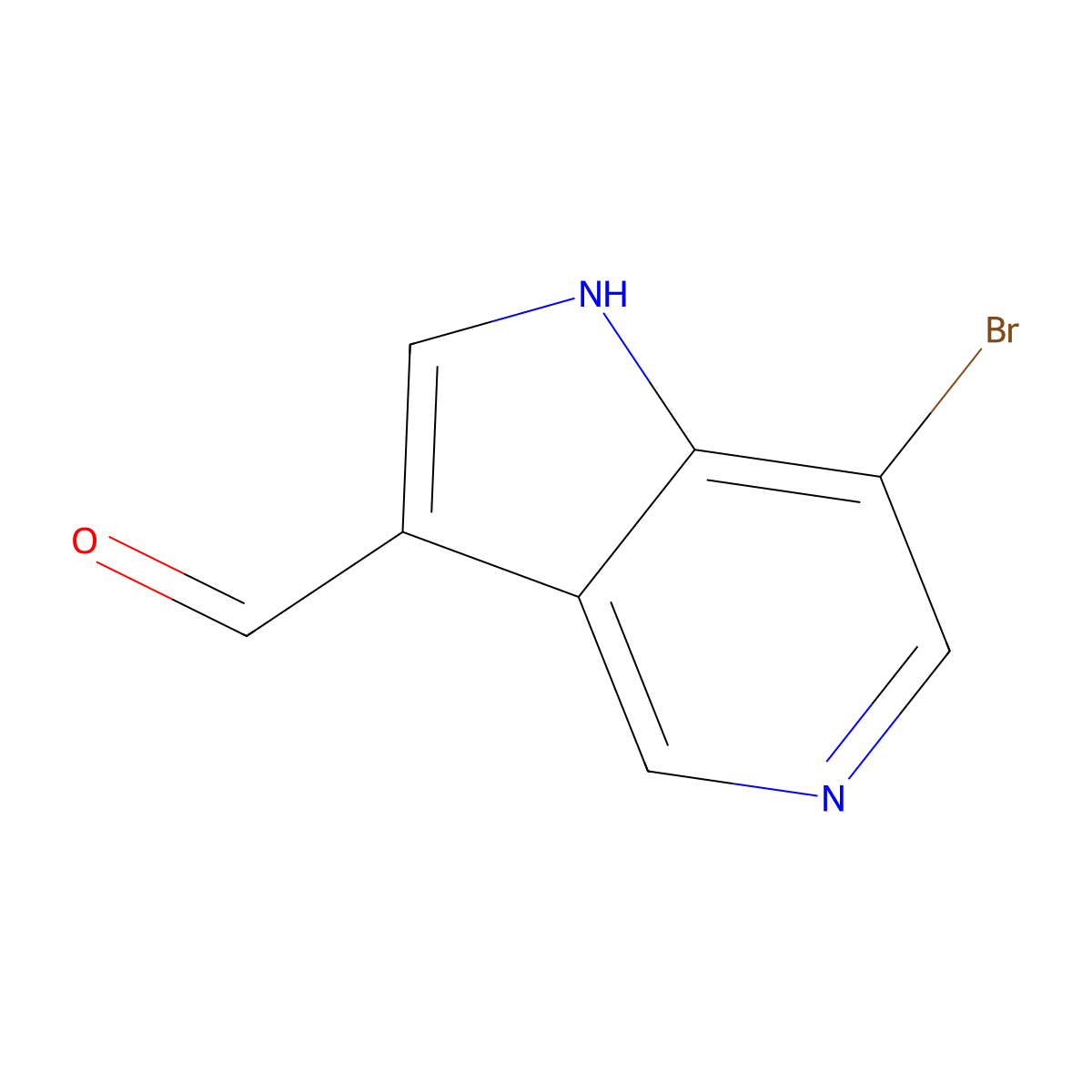 7-Bromo-1H-pyrrolo[3,2-c]pyridine-3-carbaldehyde molecular structure, CAS 1352397-70-6