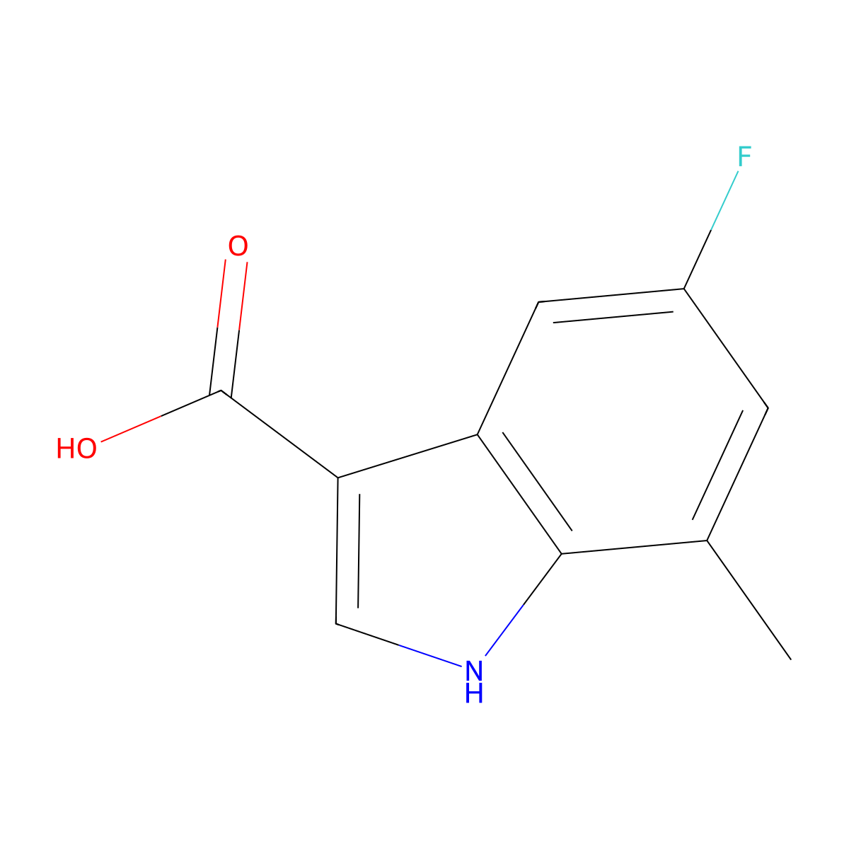 5-Fluoro-7-methyl-1H-indole-3-carboxylic acid molecular structure, CAS 1352397-79-5