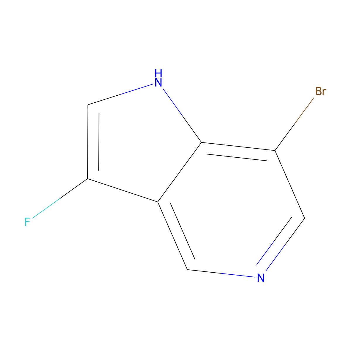 7-Bromo-3-fluoro-1H-pyrrolo[3,2-c]pyridine molecular structure, CAS 1352397-80-8