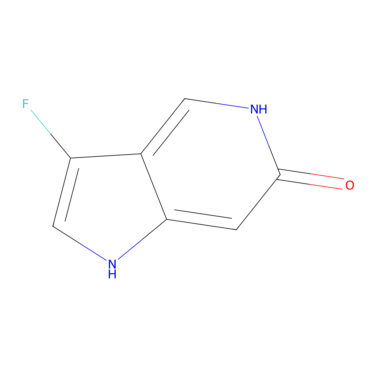 3-Fluoro-1H-pyrrolo[3,2-c]pyridin-6(5H)-one molecular structure, CAS 1352397-83-1