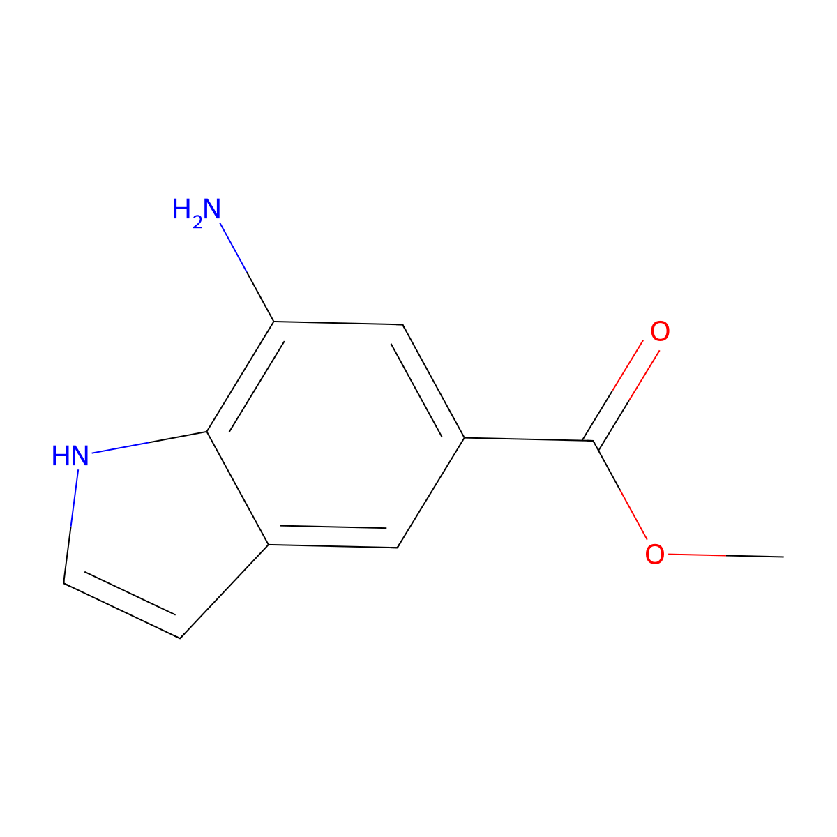 7-Aminoindole-5-carboxylic acid methyl ester molecular structure, CAS 1352398-14-1